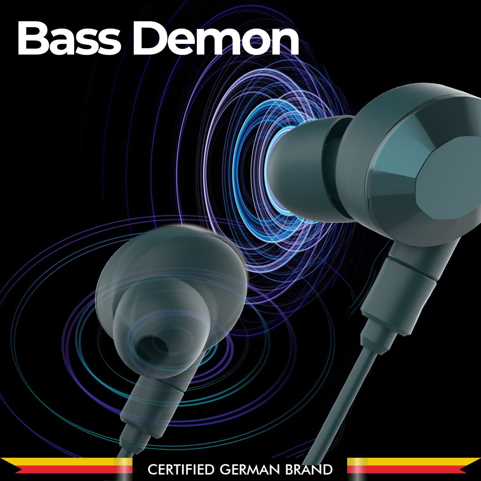 Blaupunkt BE100 Neckband with Noise Isolation (Sweat Resistant, Bass Demon Technology, Green)_5