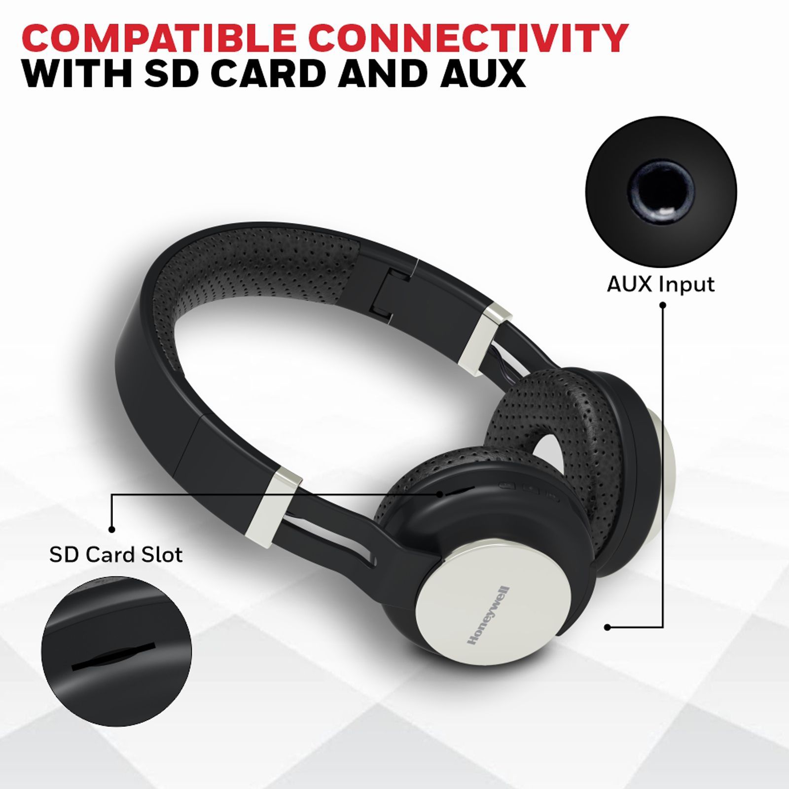 Honeywell Suono P10 Bluetooth Headphone with Mic (Upto 10 Hours Playback, Over Ear, Silver)_5