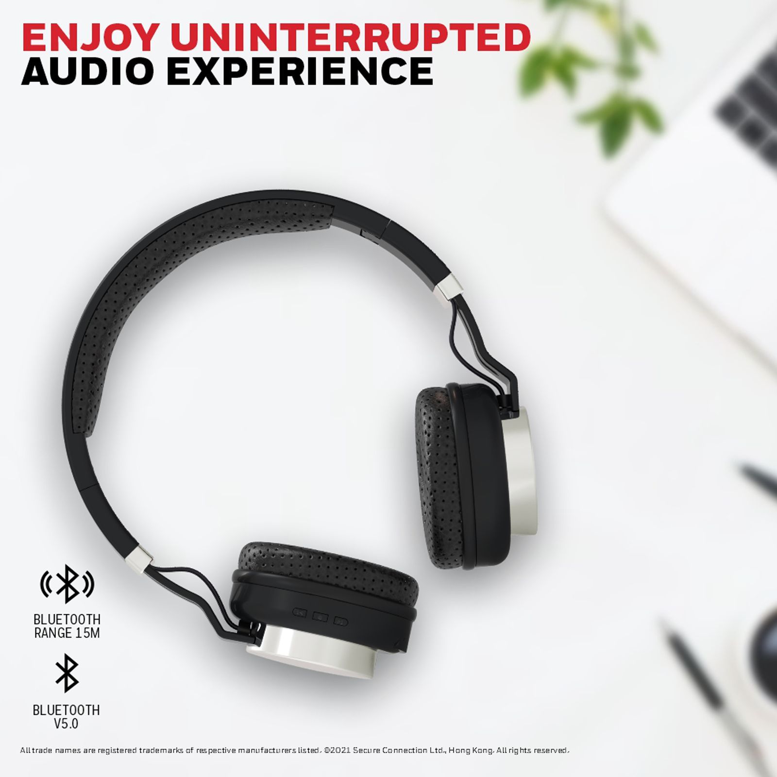 Honeywell Suono P10 Bluetooth Headphone with Mic (Upto 10 Hours Playback, Over Ear, Silver)_6