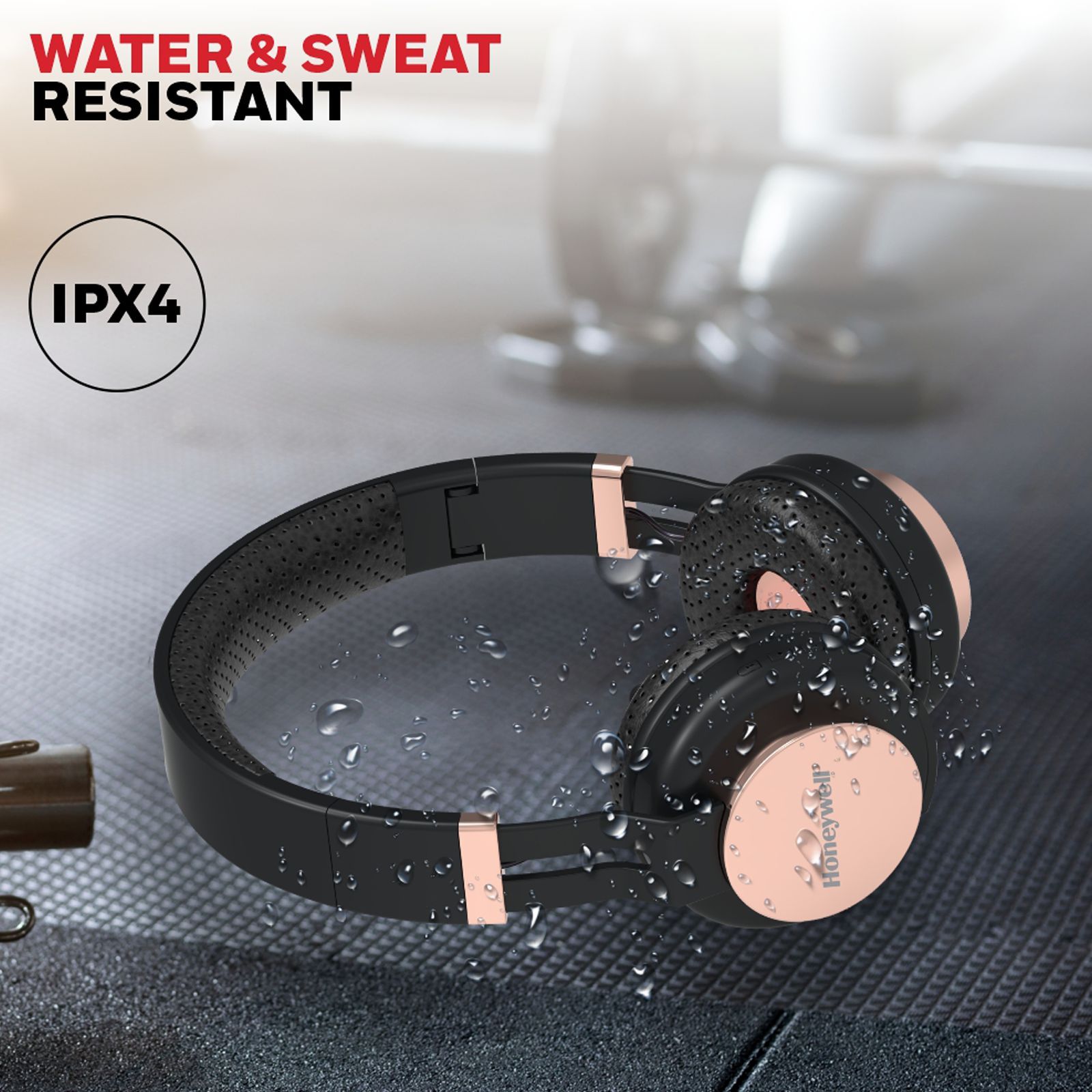 Honeywell Suono P10 Bluetooth Headphone with Mic (Google Assistant Enabled, Over Ear, Rose Gold)_4