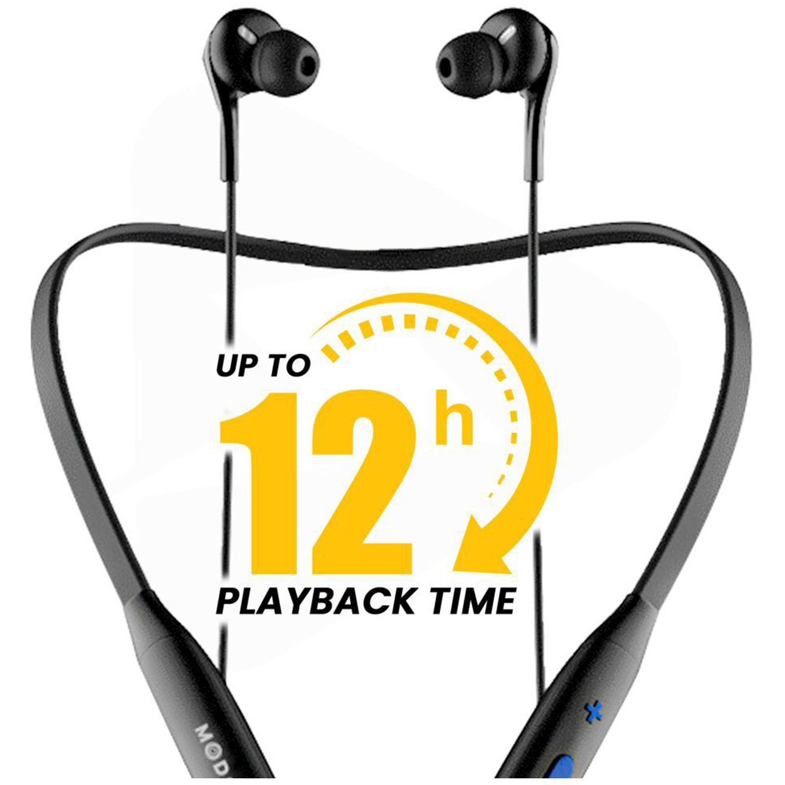 MODGET Bass Buds Neckband (Sweat Resistant, 12 Hours Playback Time, Black) MODGET Bass Buds Neckband (Sweat Resistant, 12 Hours Playback Time, Black)_5