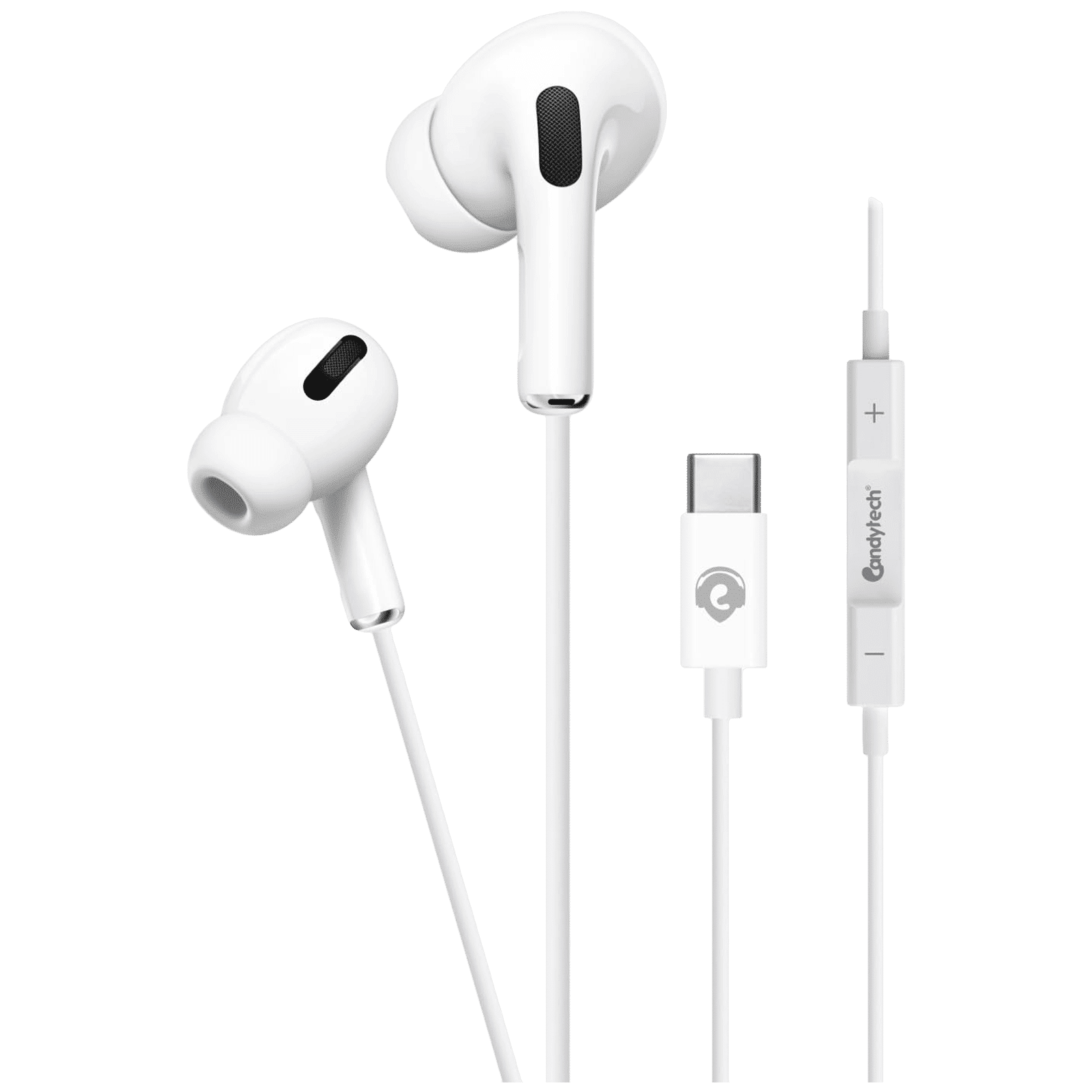 Candytech HF24 Candypro Wired Earphone with Mic (In Ear, White)_1