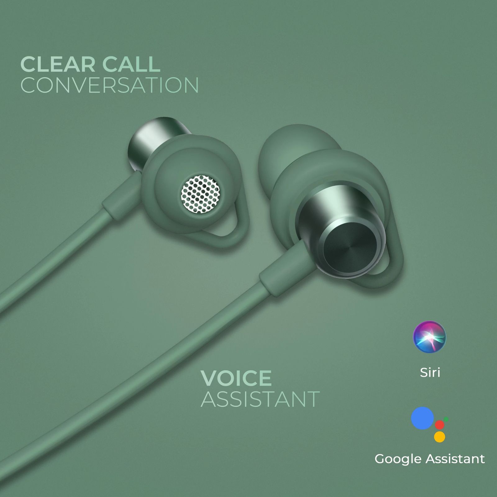 Foxin FoxBeat 181 Neckband (IPX5 Waterproof, Enhanced Bass Sound Quality, Moss Green)_7