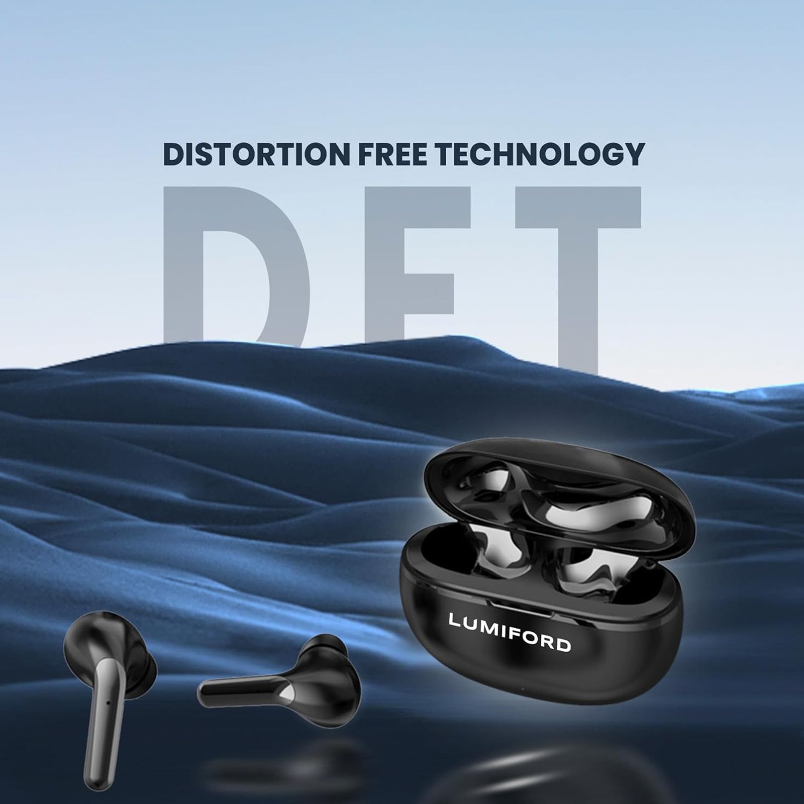 LUMIFORD Max T75 TWS Earbuds with Environmental Noise Cancellation (IPX4 Water Resistant, Smart Touch Control, Black)_4