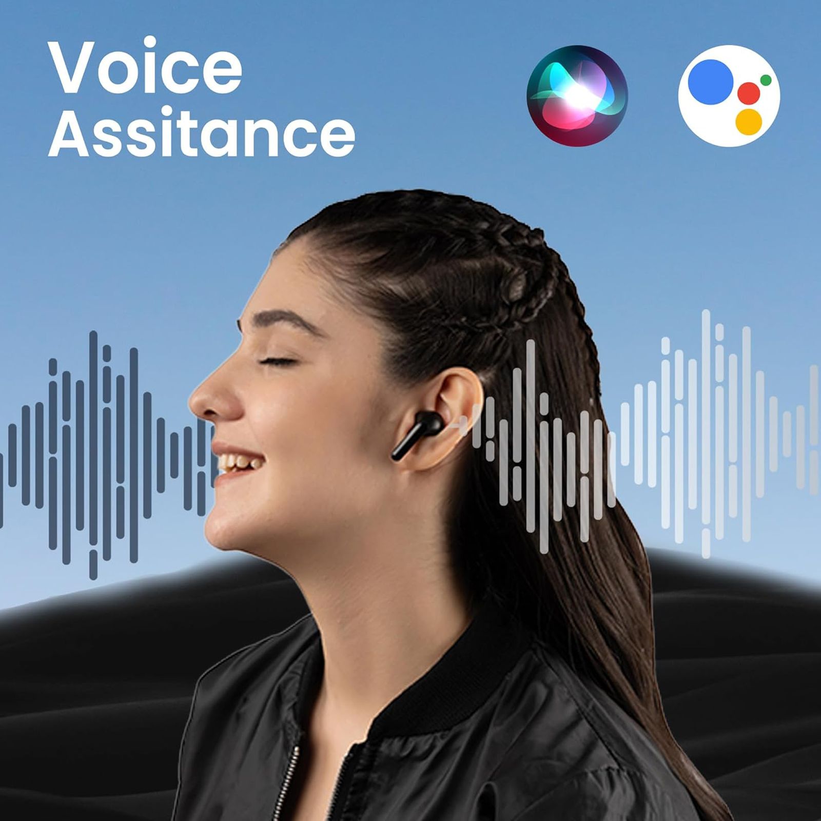 LUMIFORD Max T75 TWS Earbuds with Environmental Noise Cancellation (IPX4 Water Resistant, Smart Touch Control, Black)_7