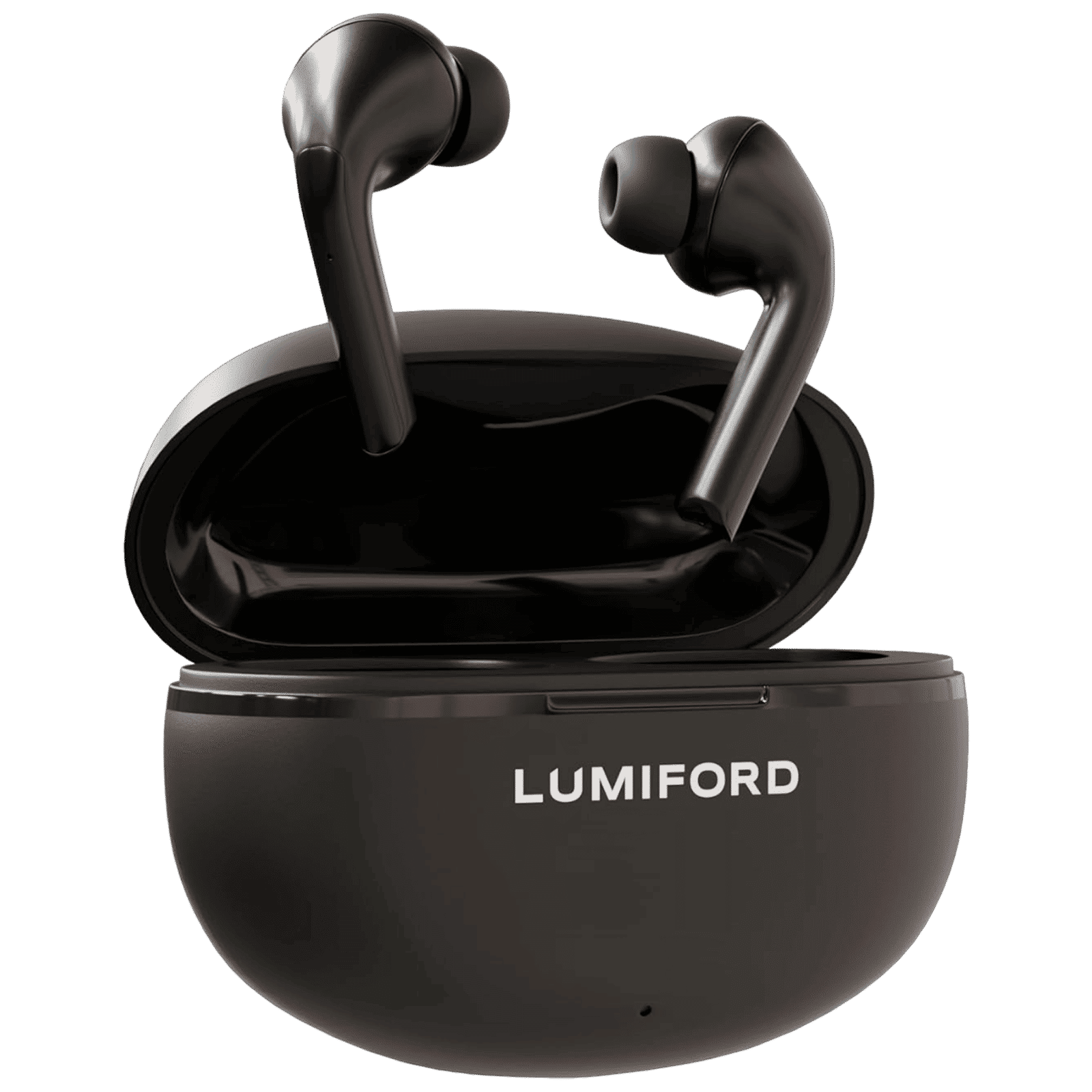 LUMIFORD Max T75 TWS Earbuds with Environmental Noise Cancellation (IPX4 Water Resistant, Smart Touch Control, Black)_1