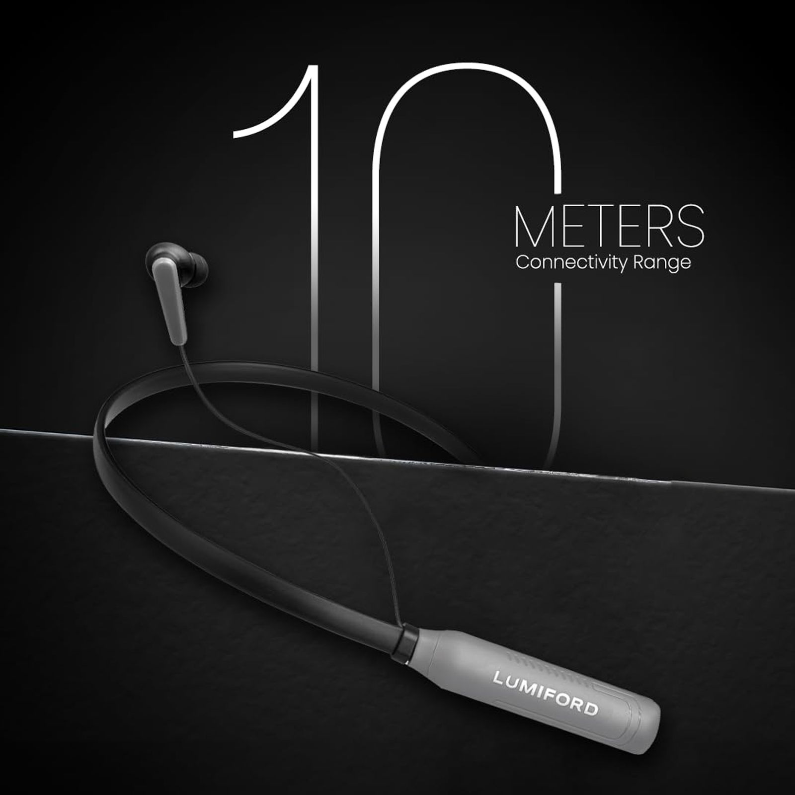 LUMIFORD XploriaHD XP15 Neckband (IPX4 Water Resistant, 16 Hours Playtime, Gun Grey)_6