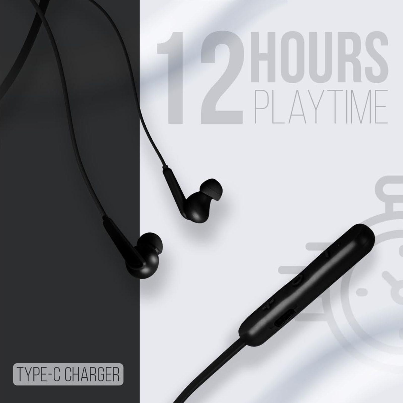 LUMIFORD XploriaHD XP25 Neckband (IPX4 Water Resistant, Upto 12 Hours Playtime, Black)_4