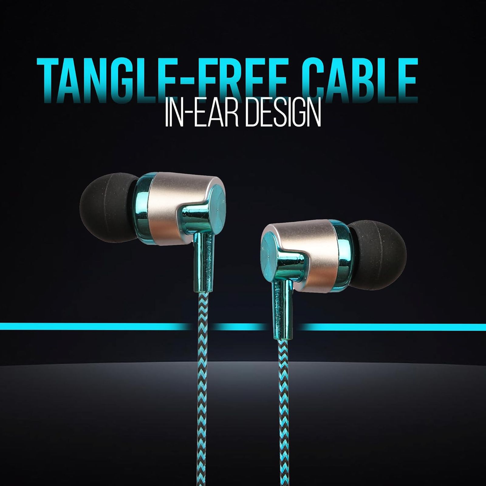 LUMIFORD Ultimate U55 Wired Earphone with Mic (In Ear, Blue)_5