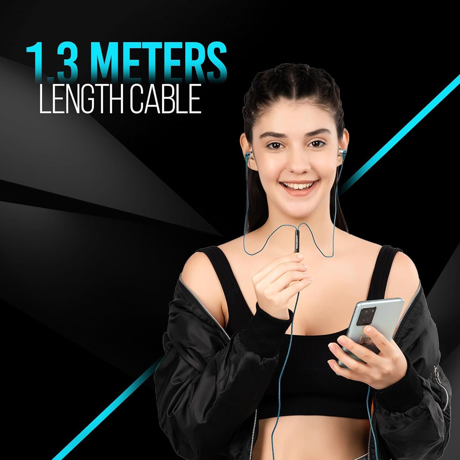 LUMIFORD Ultimate U55 Wired Earphone with Mic (In Ear, Blue)_7