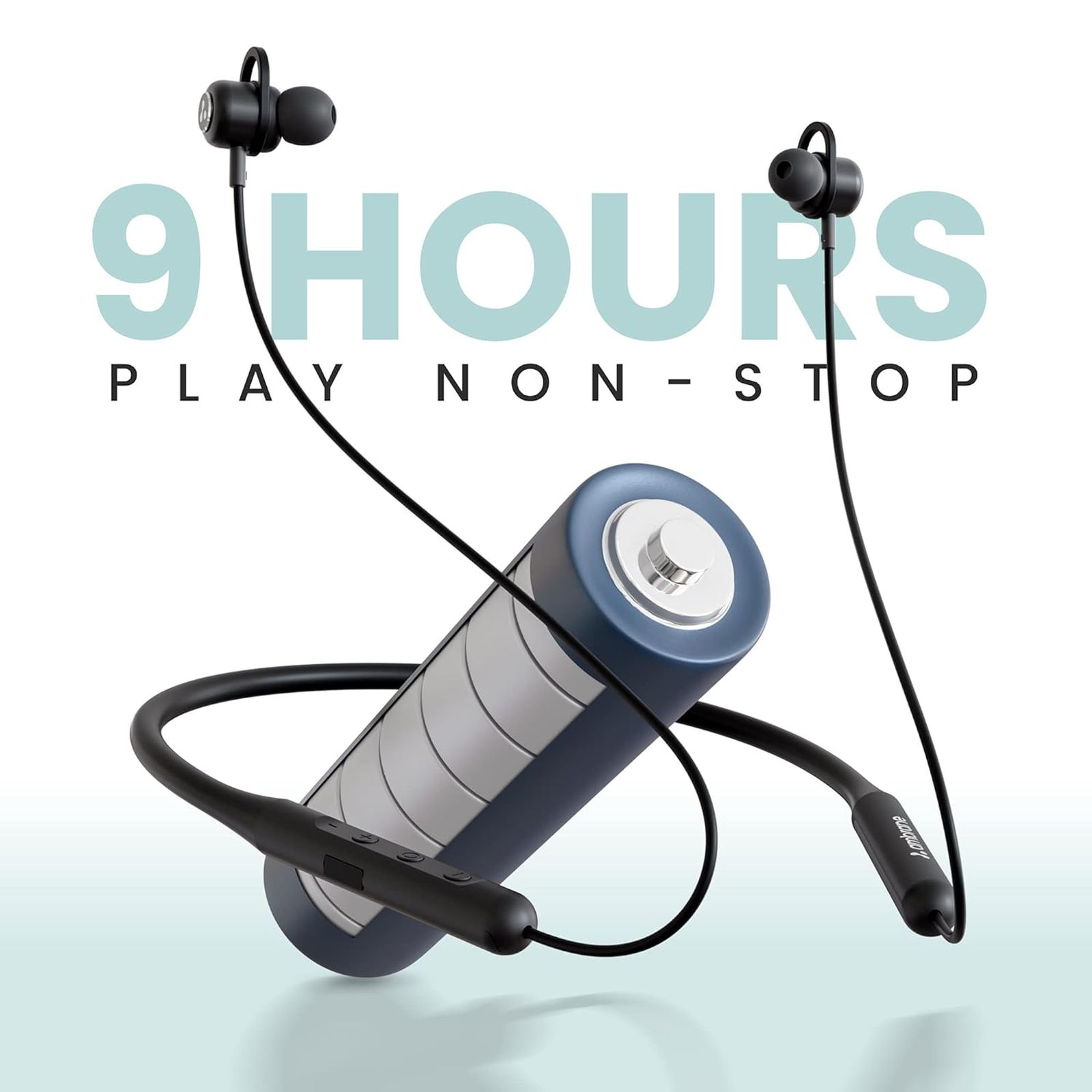 ambrane BassBand Beat Neckband (IPX4 Water Resistant, Fast Charging, Black)_4