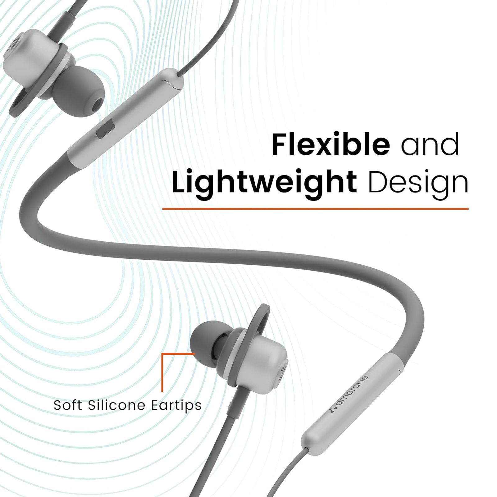 ambrane BassBand Beat Neckband (IPX4 Water Resistant, Fast Charging, Grey)_6