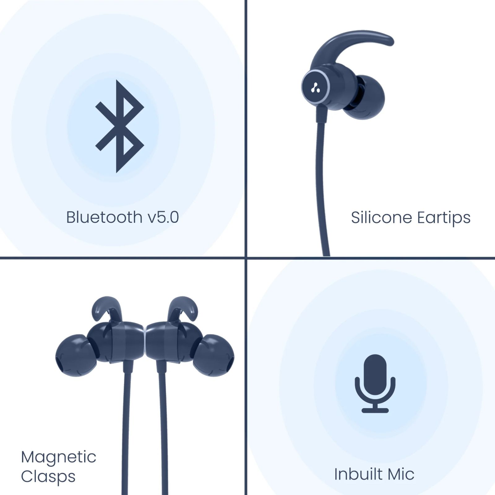 ambrane Melody Sync Neckband (IPX4 Water Resistant, 11 Hours Playtime, Black)_5