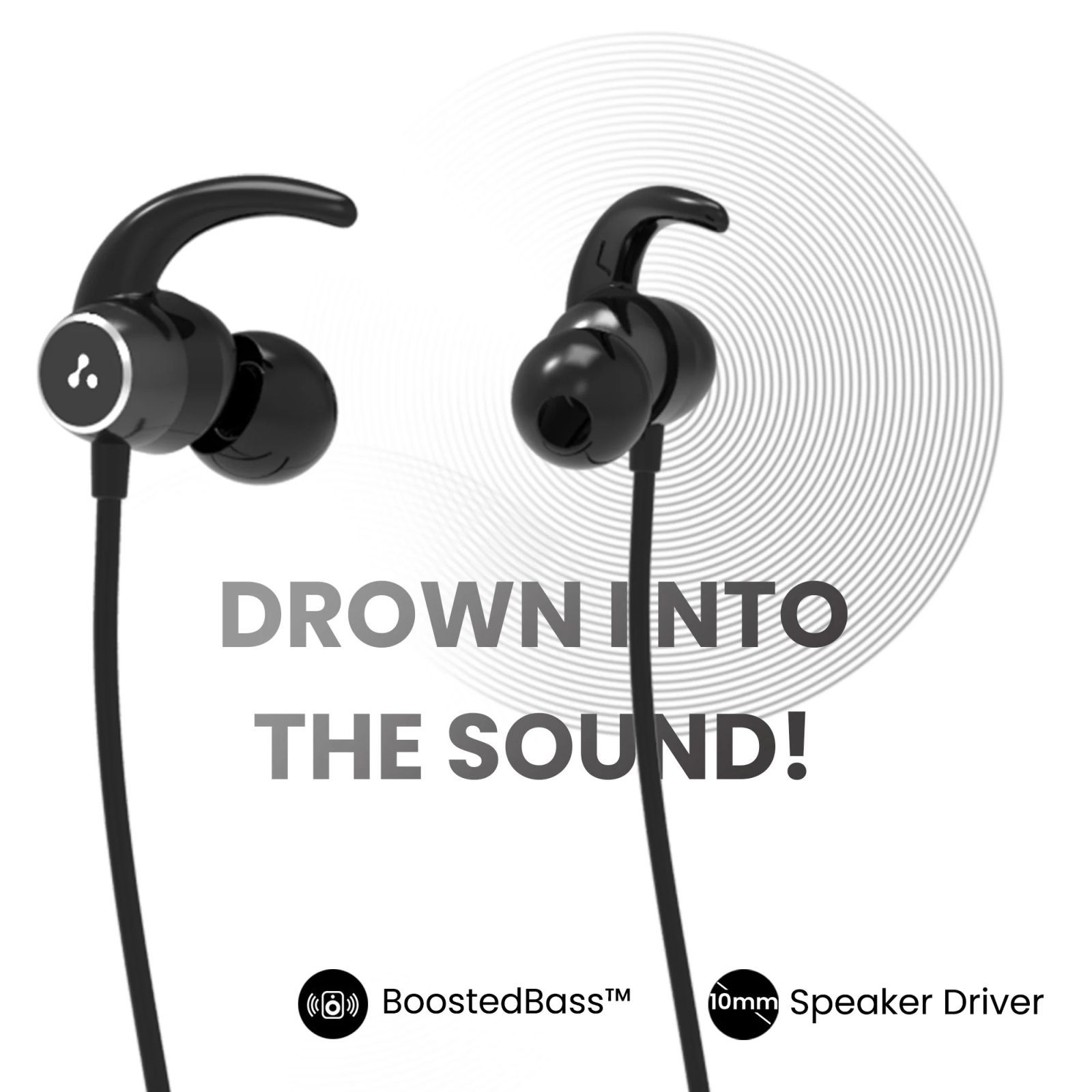 ambrane Melody Sync Neckband (IPX4 Water Resistant, 11 Hours Playtime, Black)_2