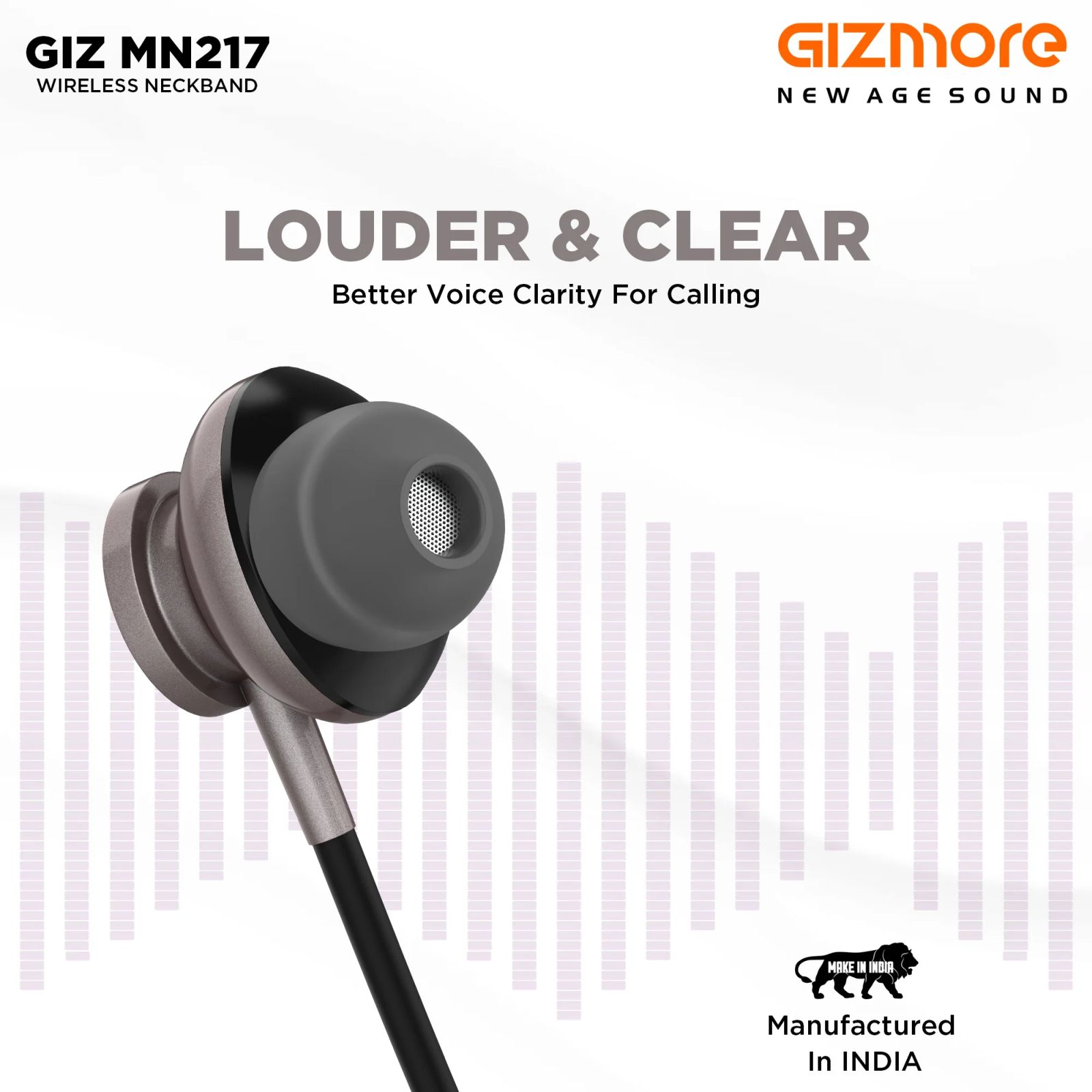 GIZmore GIZ MN217 Neckband (Sweatproof, 360 Degree Surround Stereo Sound, Black)_7