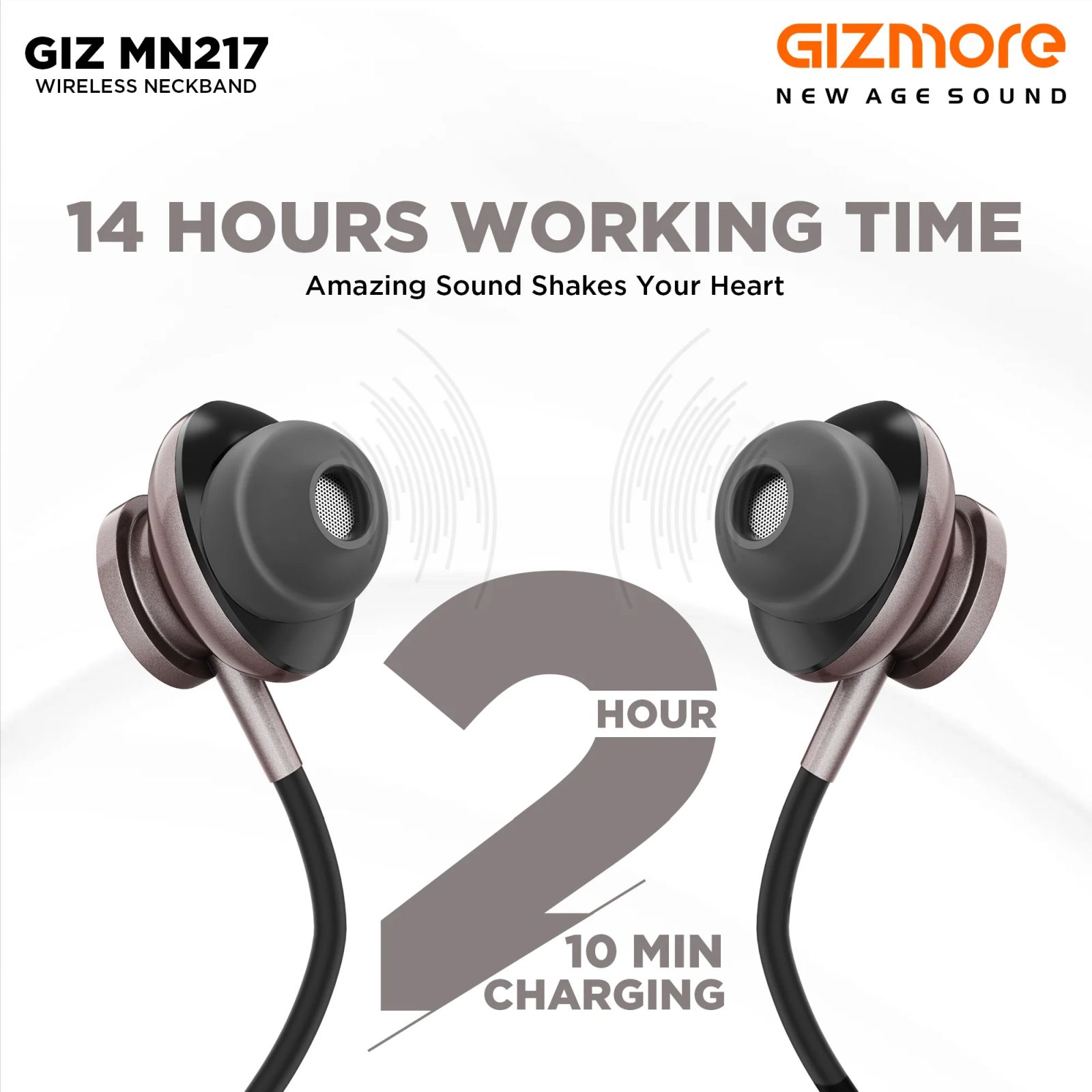 GIZmore GIZ MN217 Neckband (Sweatproof, 360 Degree Surround Stereo Sound, Black)_3