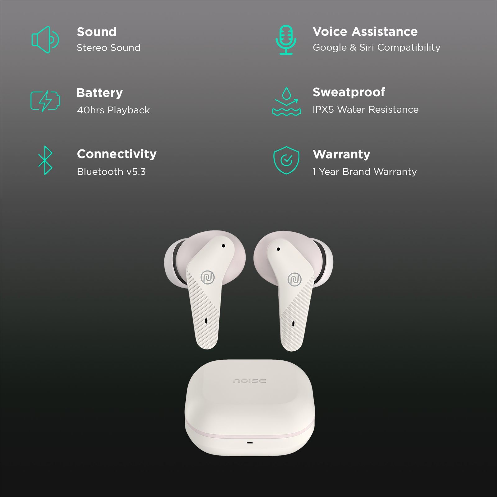 noise Buds VS102 Neo TWS Earbuds with Environmental Noise Cancellation (IPX5 Water Resistant, Instacharge, Pearl Pink)_2