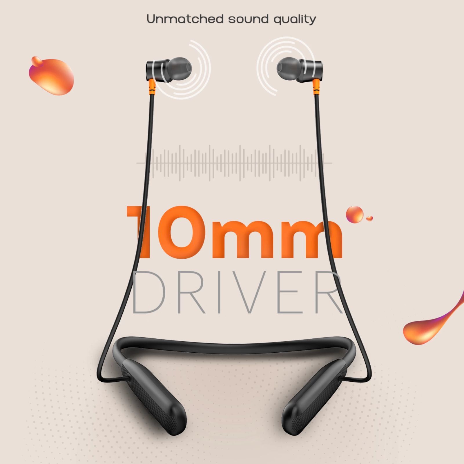 noise Airwave Neckband with Environmental Noise Cancellation (IPX5 Water Resistant, 3 EQ Modes, Jet Black)_5