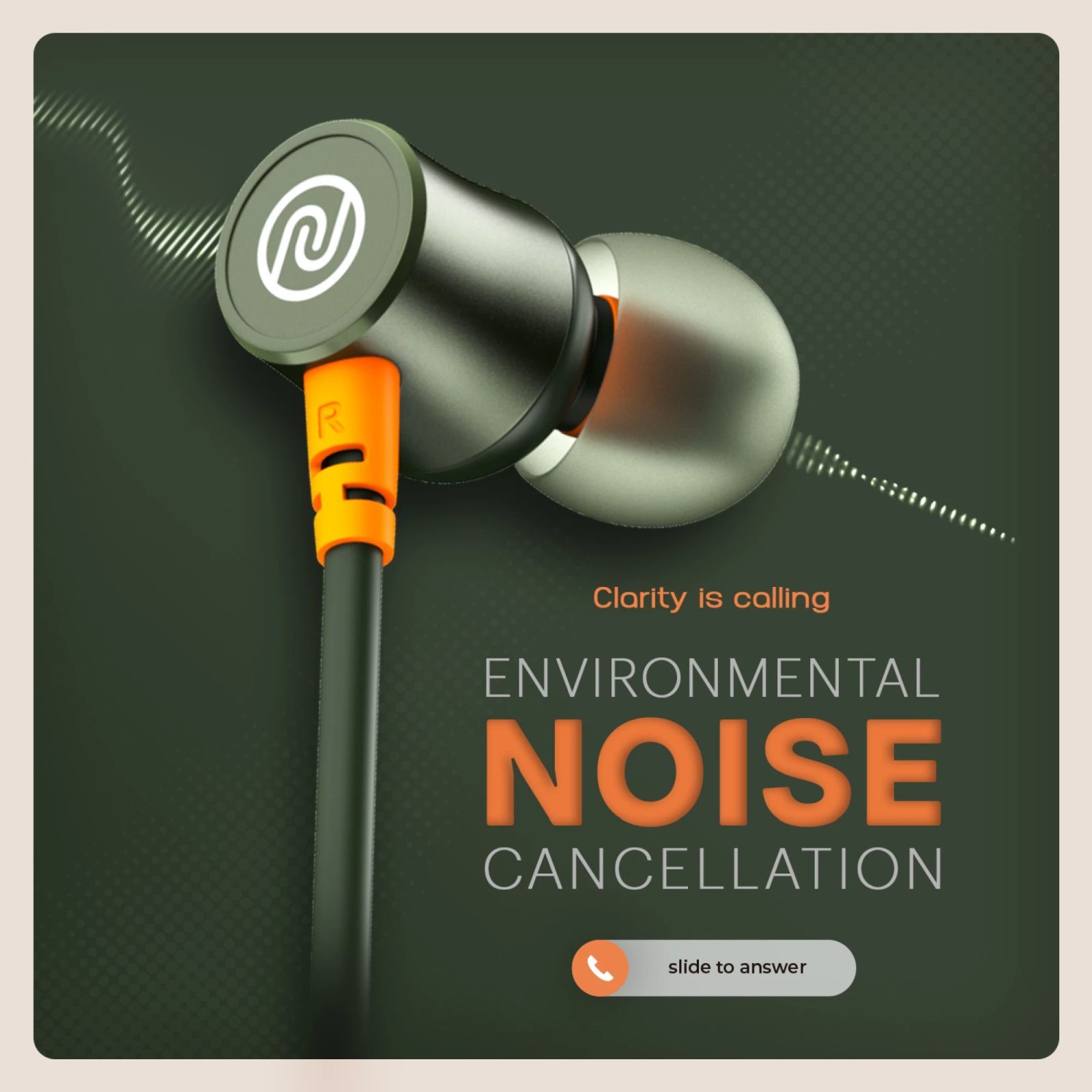 noise Airwave Neckband with Environmental Noise Cancellation (IPX5 Water Resistant, 3 EQ Modes, Olive Green)_5