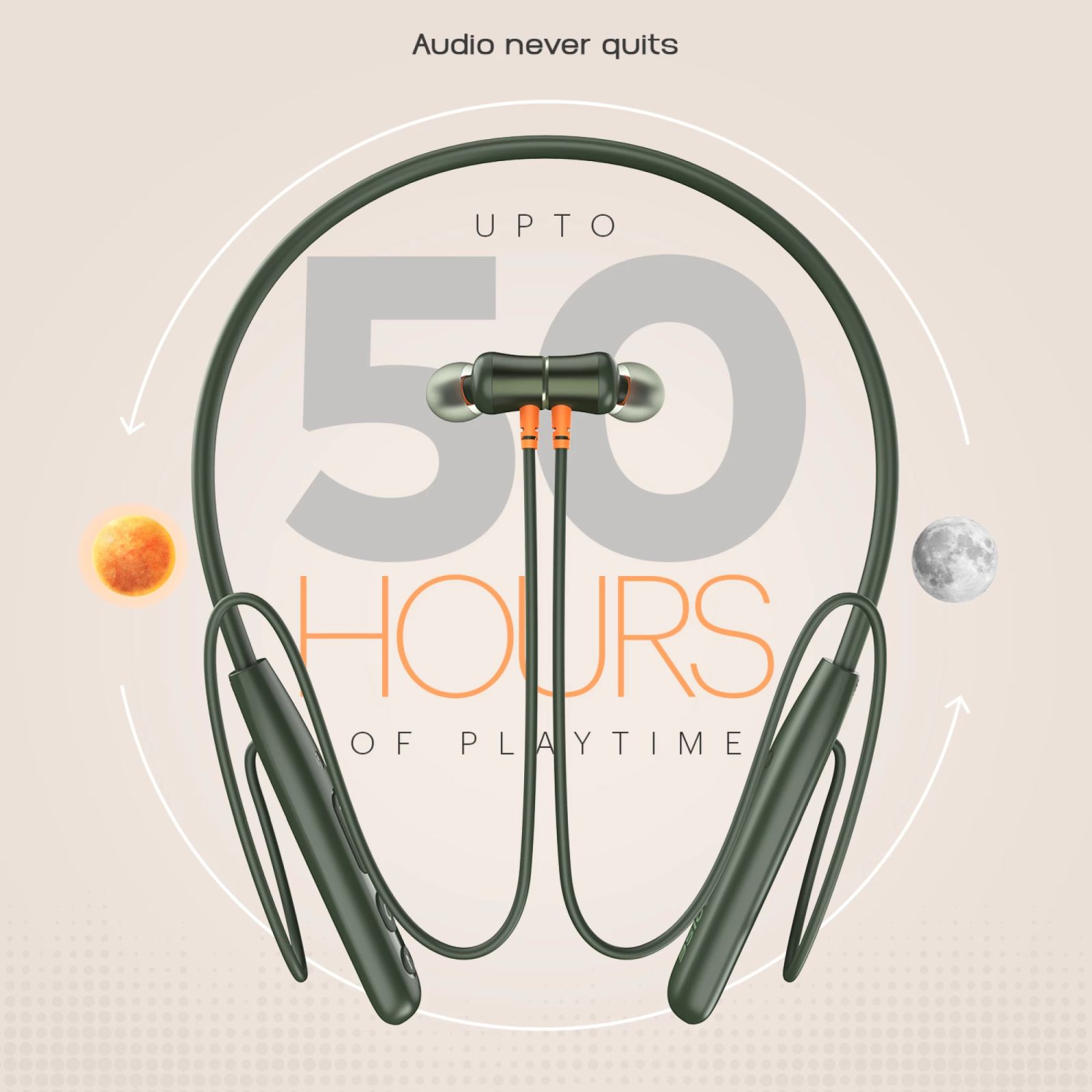 noise Airwave Neckband with Environmental Noise Cancellation (IPX5 Water Resistant, 3 EQ Modes, Olive Green)_7