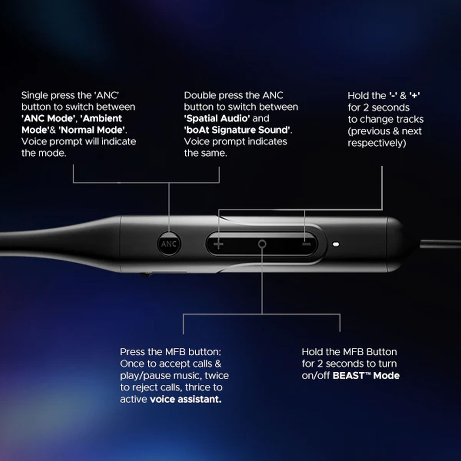 boAt Rockerz 255 Neckband with Active Noise Cancellation ((IPX4 Water Resistant, Beast Mode, Raven Black)_9