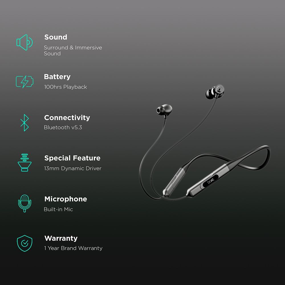 boAt Rockerz 255 Neckband with Active Noise Cancellation ((IPX4 Water Resistant, Beast Mode, Raven Black)_2