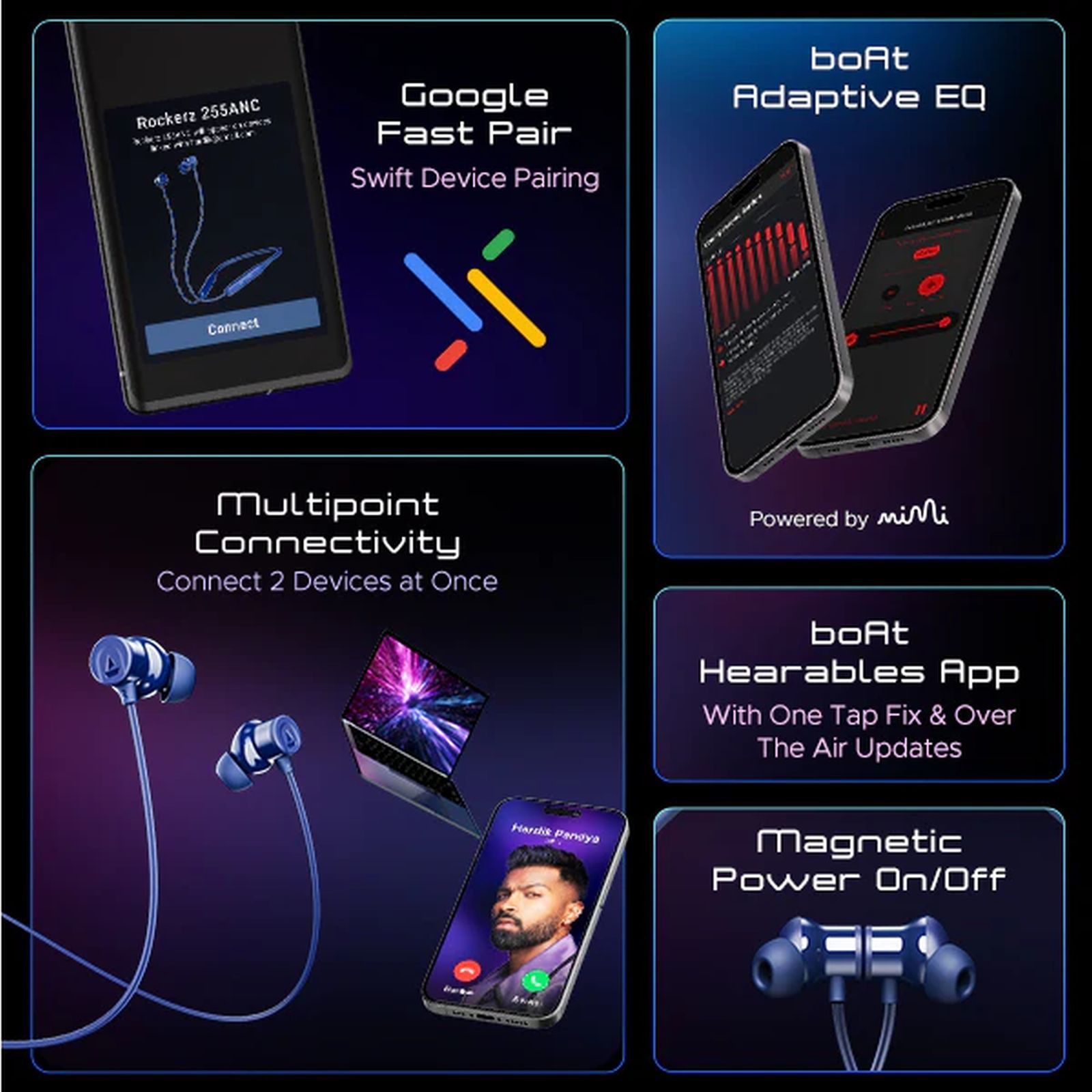 boAt Rockerz 255 Neckband with Active Noise Cancellation (IPX4 Water Resistant, Beast Mode, Marine Blue)_7