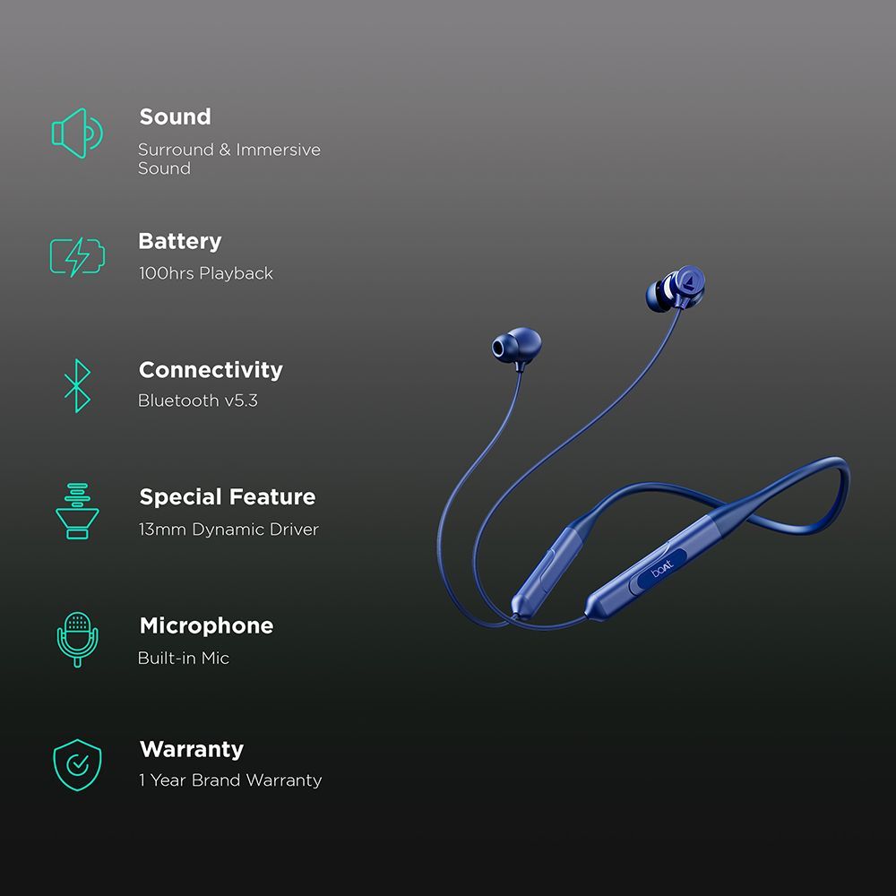 boAt Rockerz 255 Neckband with Active Noise Cancellation (IPX4 Water Resistant, Beast Mode, Marine Blue)_2