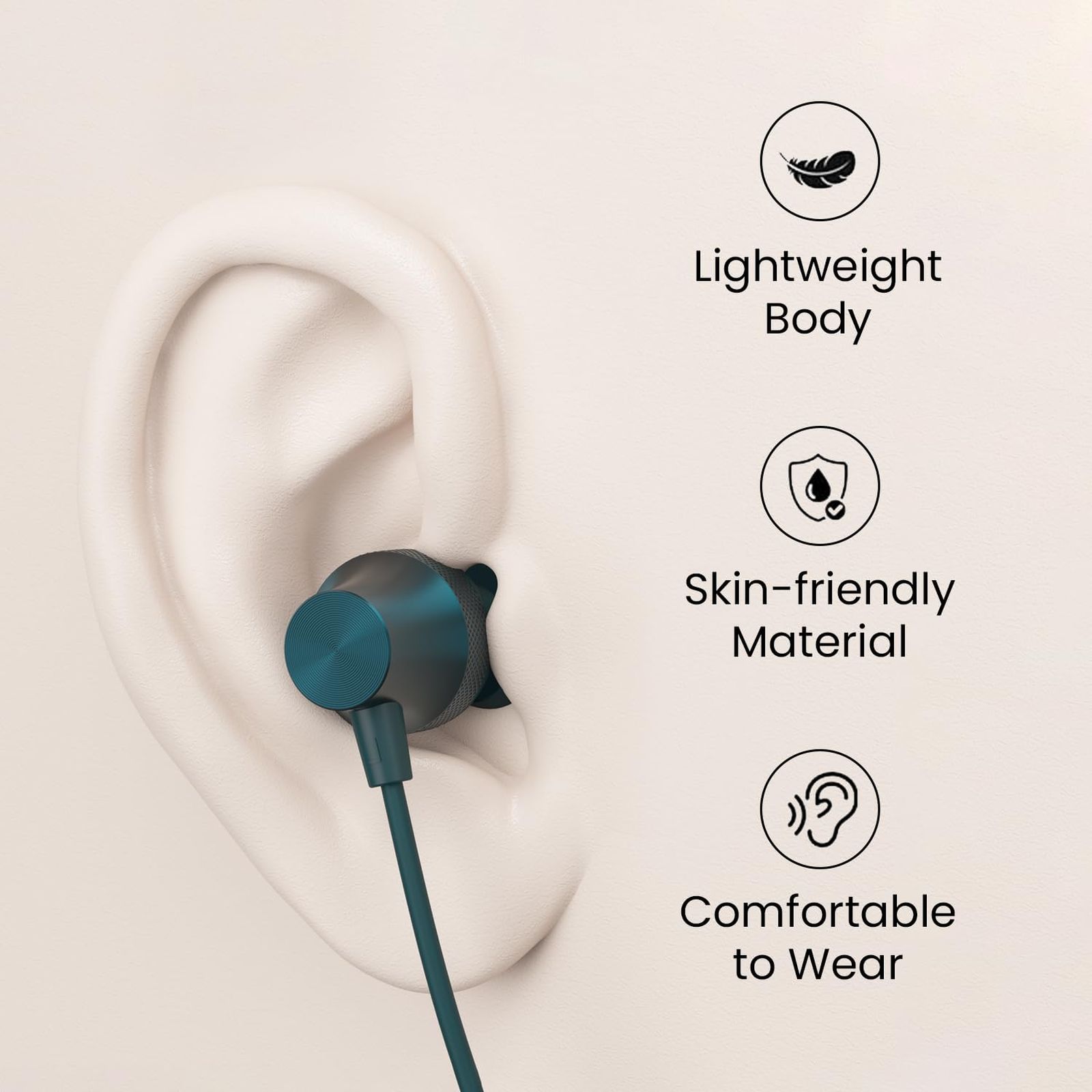 PORTRONICS Conch Beat C POR 2288 Wired Earphone with Mic (USB Type C Connector, In Ear, Blue)_7