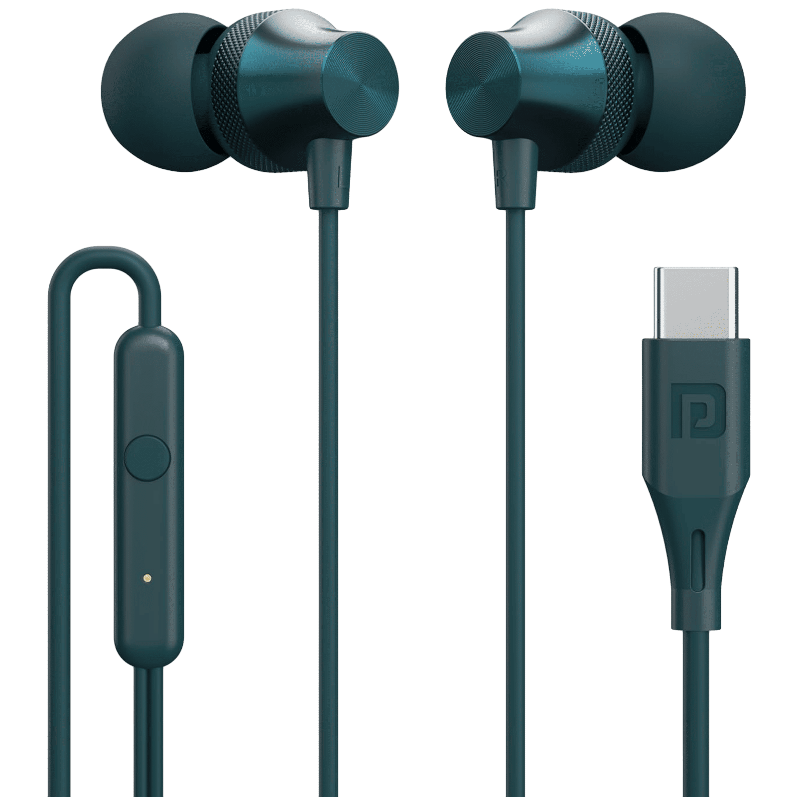PORTRONICS Conch Beat C POR 2288 Wired Earphone with Mic (USB Type C Connector, In Ear, Blue)_1