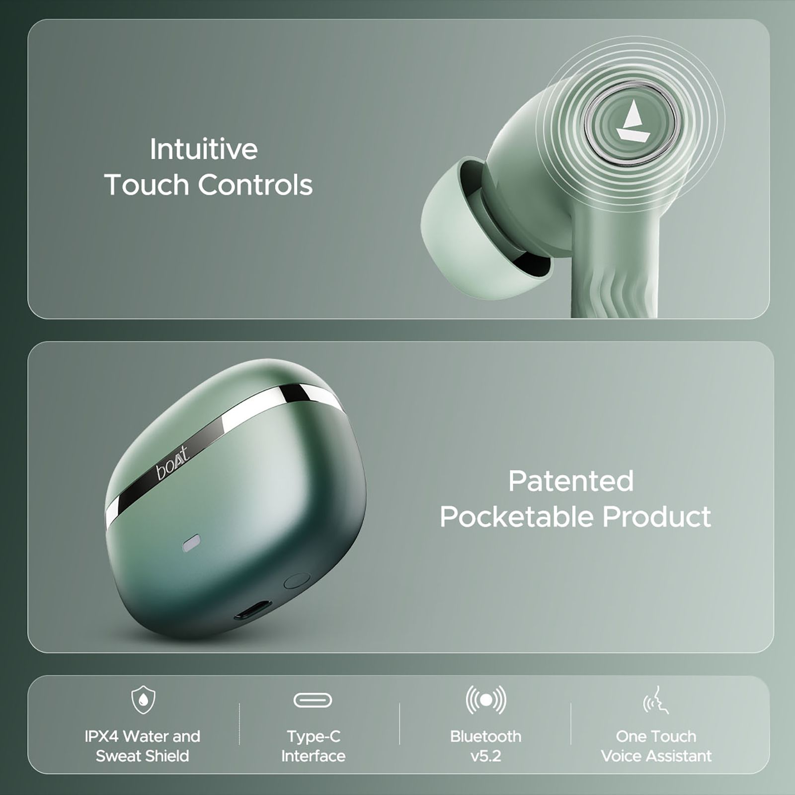 boAt Nirvana Ion TWS Earbuds with Active Noise Cancellation (IPX4 Water & Sweat Resistant, ASAP Charging, Northern Lights)_12