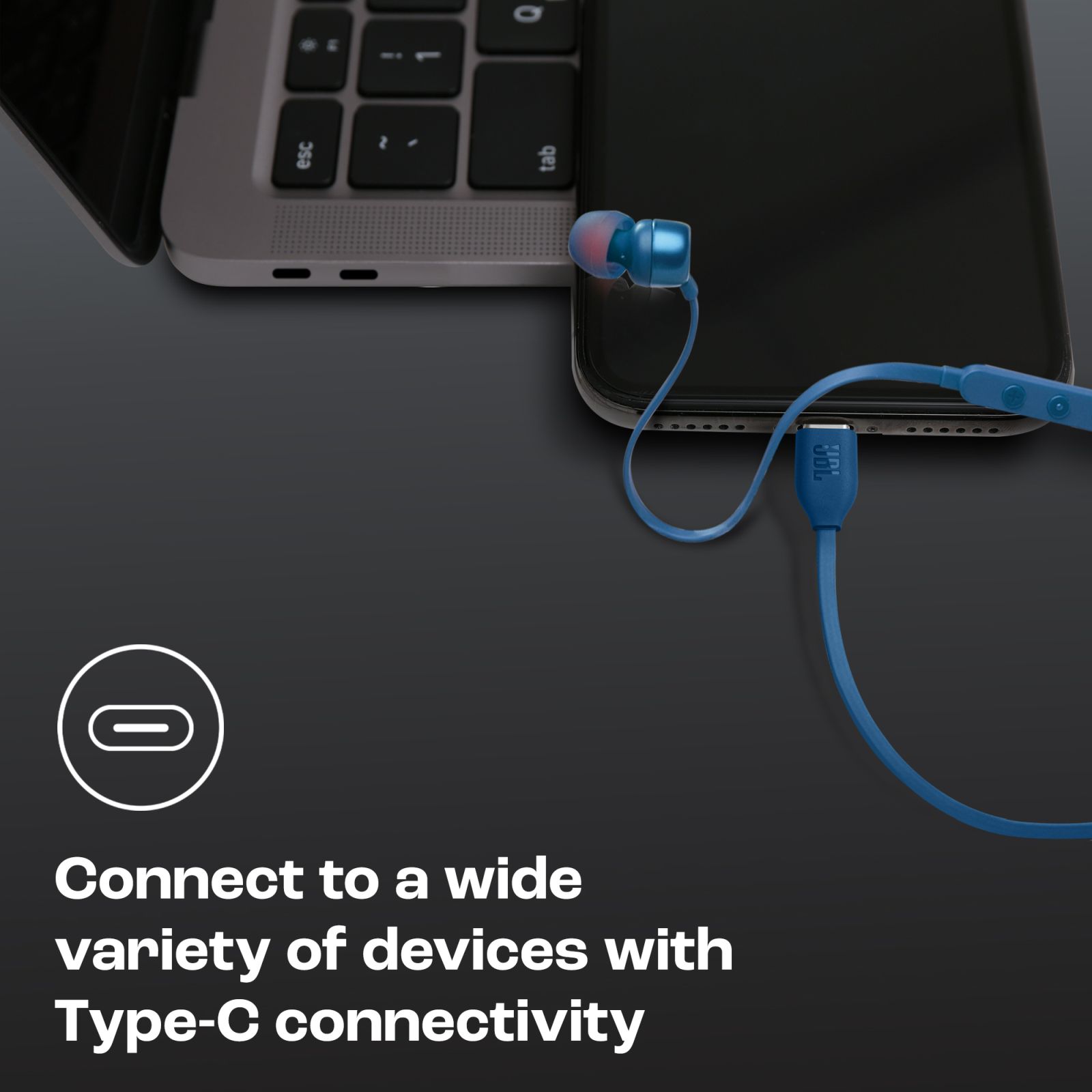 JBL T310C Wired Earphone with Mic (USB Type-C Connector, In Ear, Blue)_10