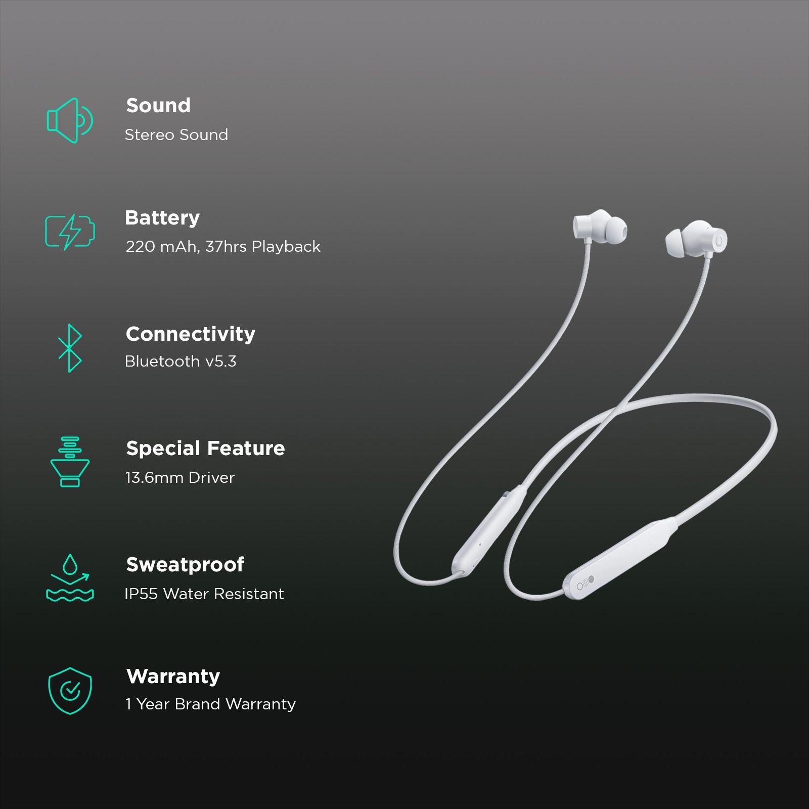 Nothing Pro Neckband with Active Noise Cancellation (IP55 Water & Dust Resistant, Ultra Bass Technology, Light Grey)_2