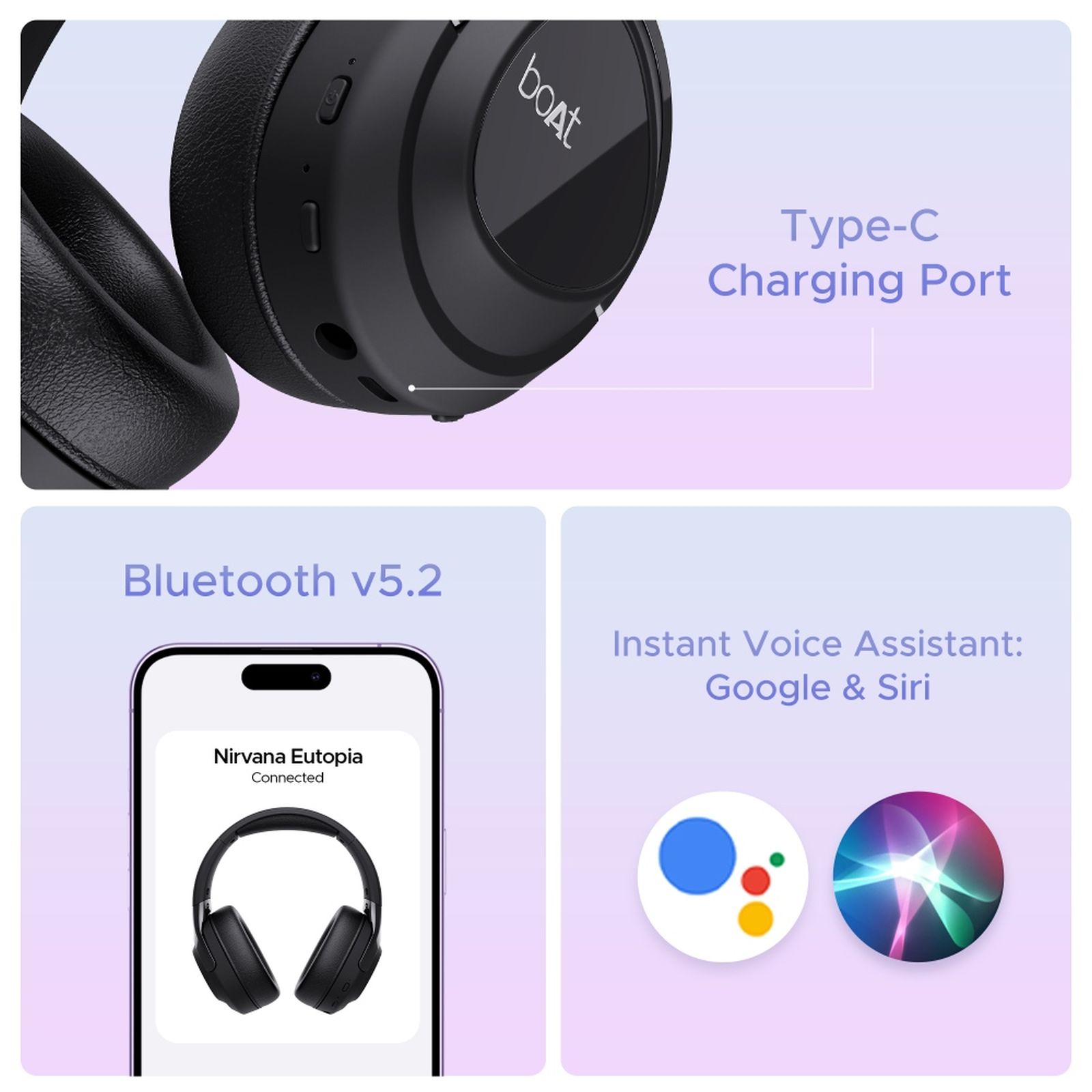 boAt Nirvana Eutopia Bluetooth Headphone with Mic (Upto 20 Hours Playback, Over Ear, Primia Black)_6