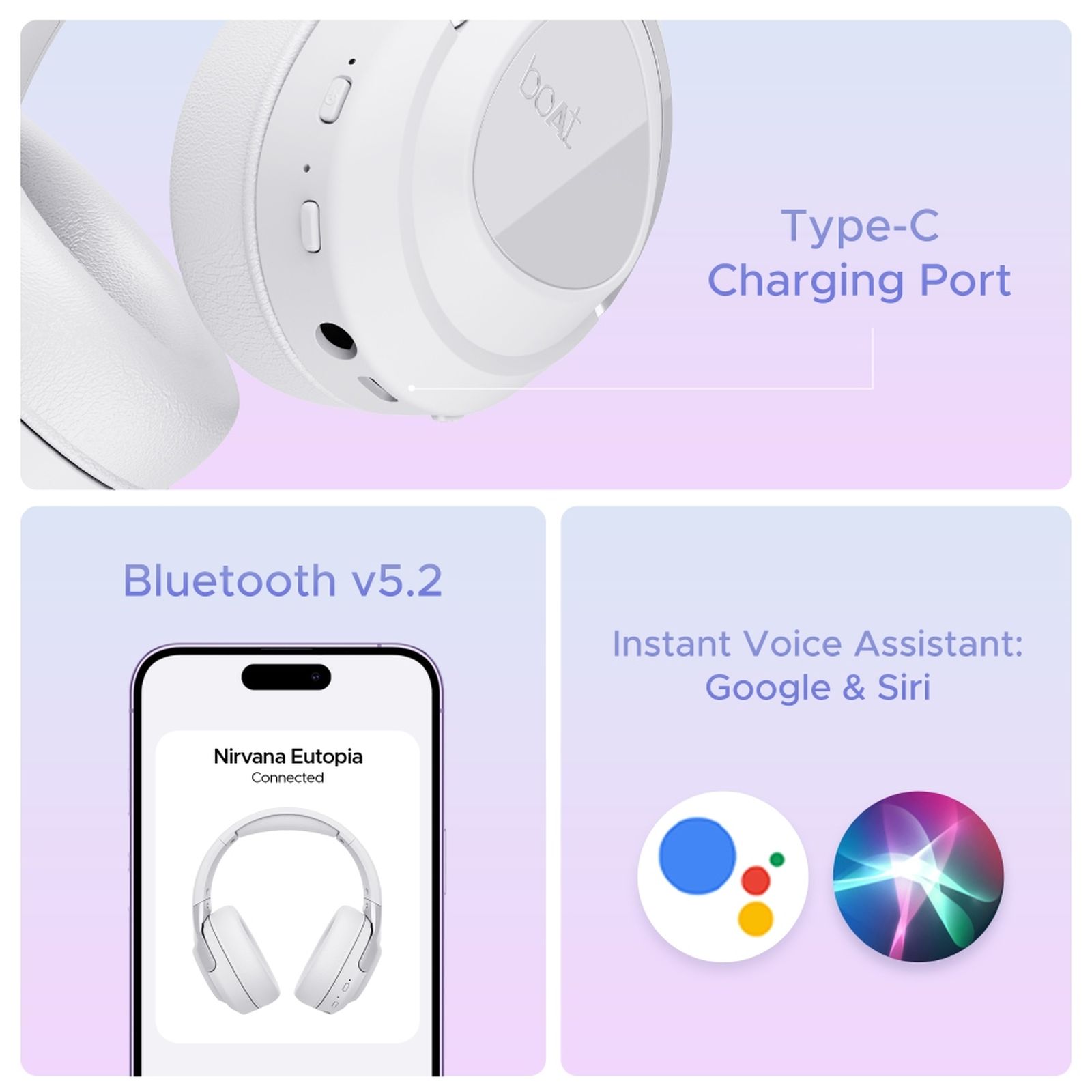boAt Nirvana Eutopia Bluetooth Headphone with Mic (Upto 20 Hours Playback, Over Ear, Primia White)_6