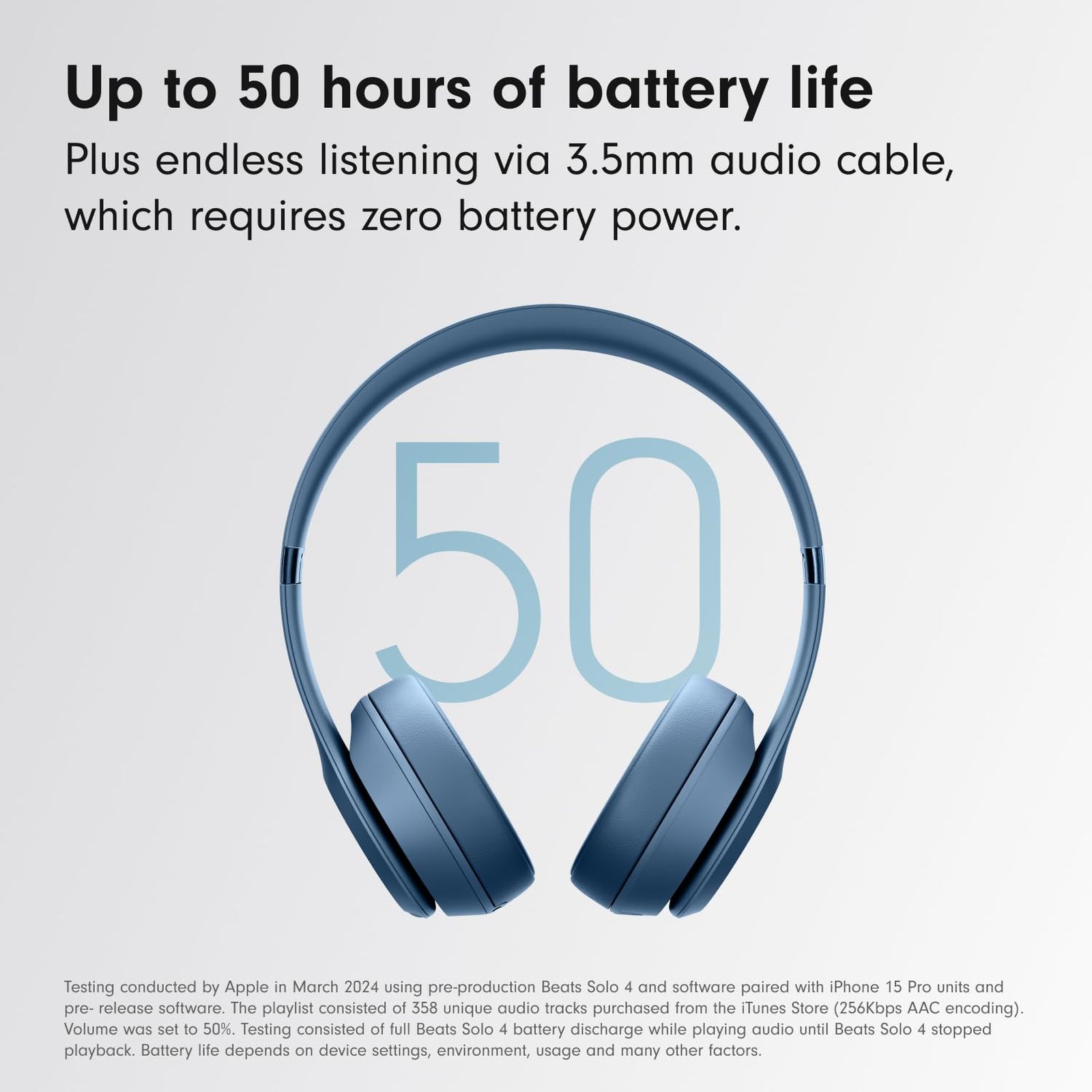 beats Solo 4 Bluetooth Headphone with Mic (Siri Voice Assistant, On Ear, Slate Blue)_3