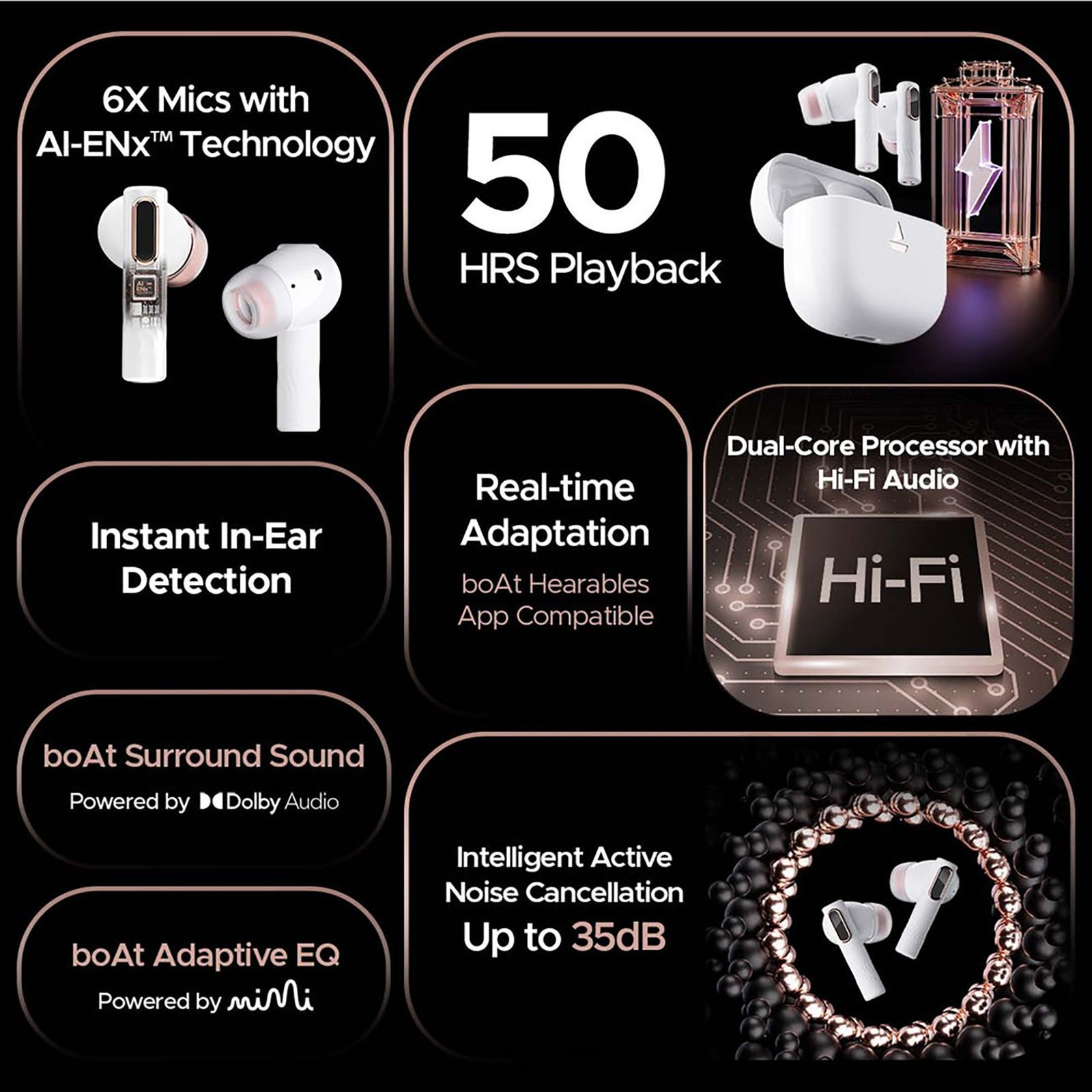 boAt Nirvana Nebula TWS Earbuds with Active Noise Cancellation (IPX5 Sweat & Water Resistant, Fast Charge, Celestial White)_10