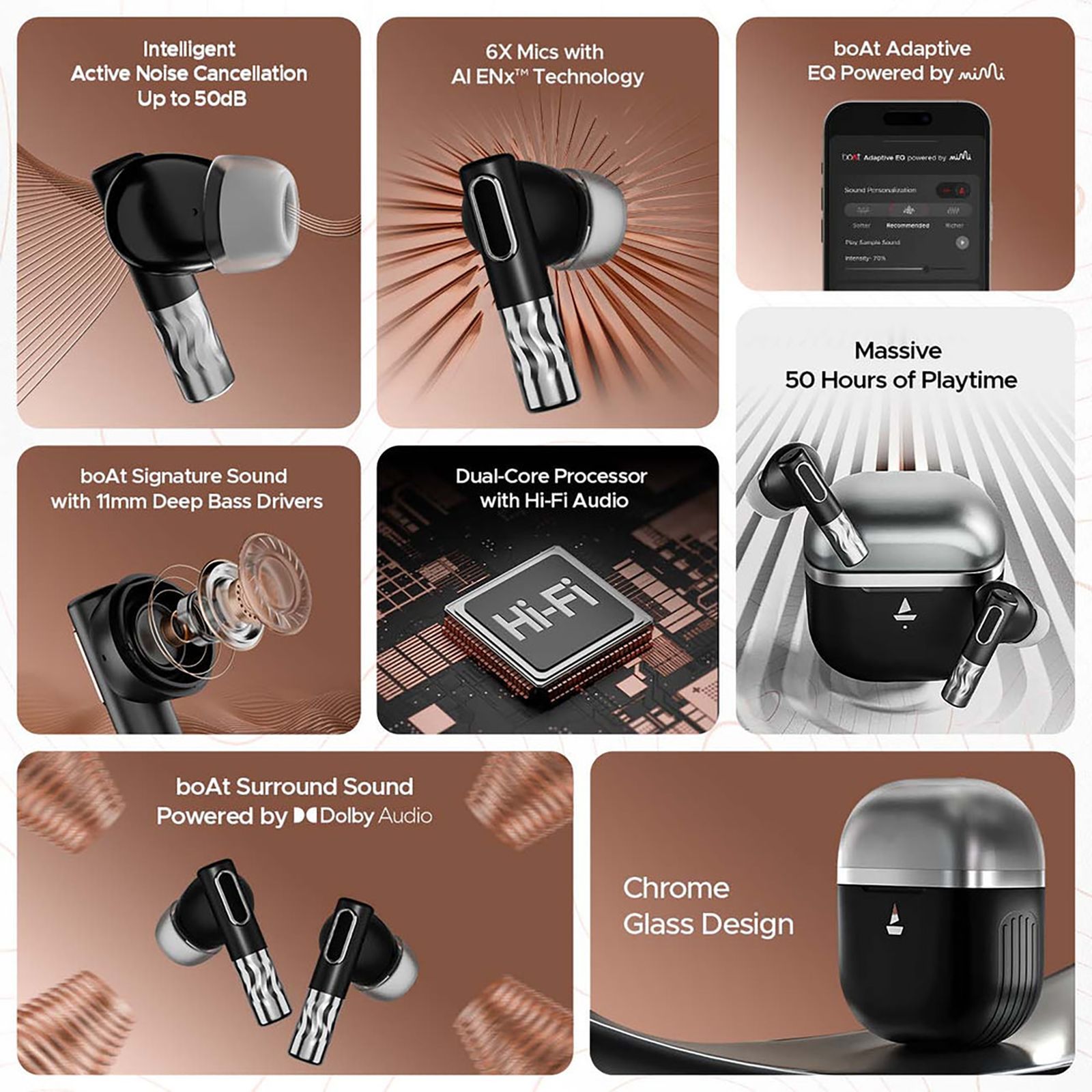 boAt Nirvana Zenith TWS Earbuds with Active Noise Cancellation (IPX5 Water Resistant, 50 Hours of Playtime, Mystique Black) boAt Nirvana Zenith TWS Earbuds with Active Noise Cancellation (IPX5 Water Resistant, 50 Hours of Playtime, Mystique Black)_12