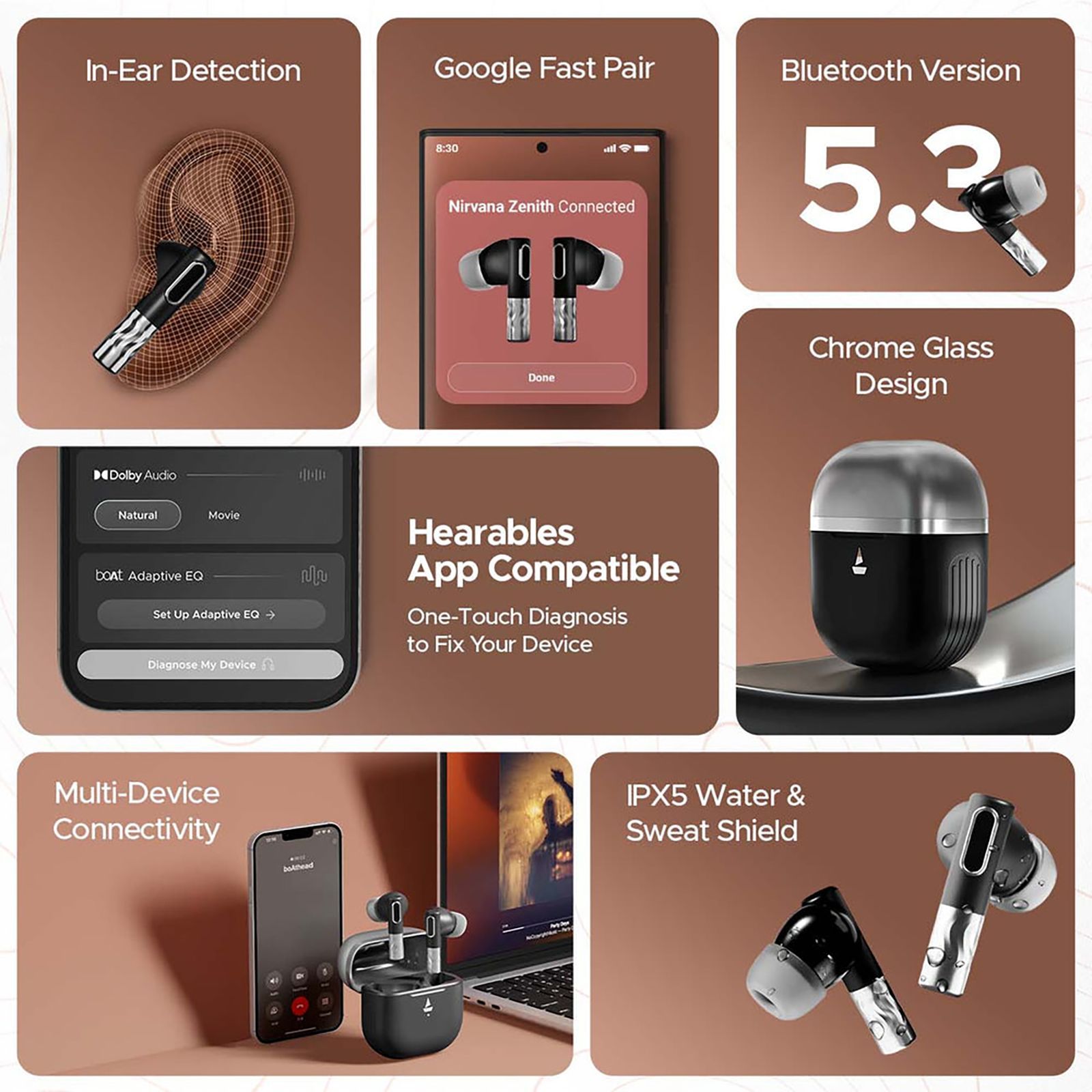 boAt Nirvana Zenith TWS Earbuds with Active Noise Cancellation (IPX5 Water Resistant, 50 Hours of Playtime, Mystique Black) boAt Nirvana Zenith TWS Earbuds with Active Noise Cancellation (IPX5 Water Resistant, 50 Hours of Playtime, Mystique Black)_13