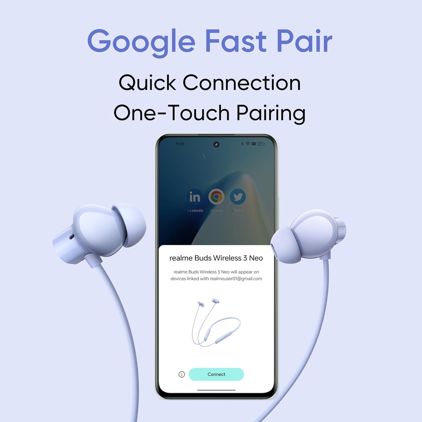 realme Buds Wireless 3 Neo RMA2305 Neckband with Environmental Noise Cancellation (IP55 Water & Dust Resistant, 32 Hours Playtime, Blue)_7