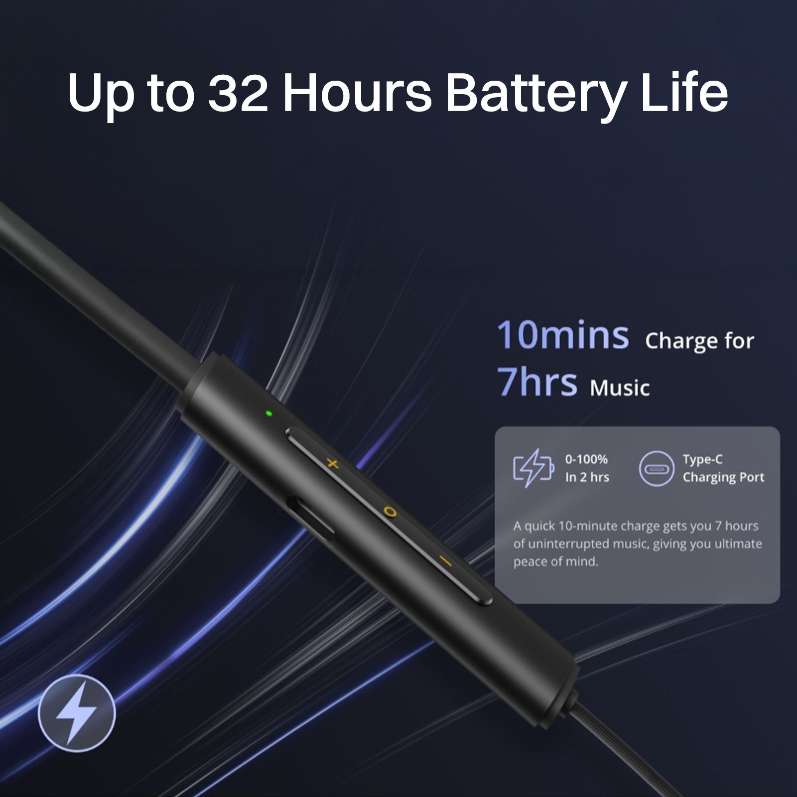 realme Buds Wireless 3 Neo RMA2305 Neckband with Environmental Noise Cancellation (IP55 Water & Dust Resistant, 32 Hours Playtime, Green)_7