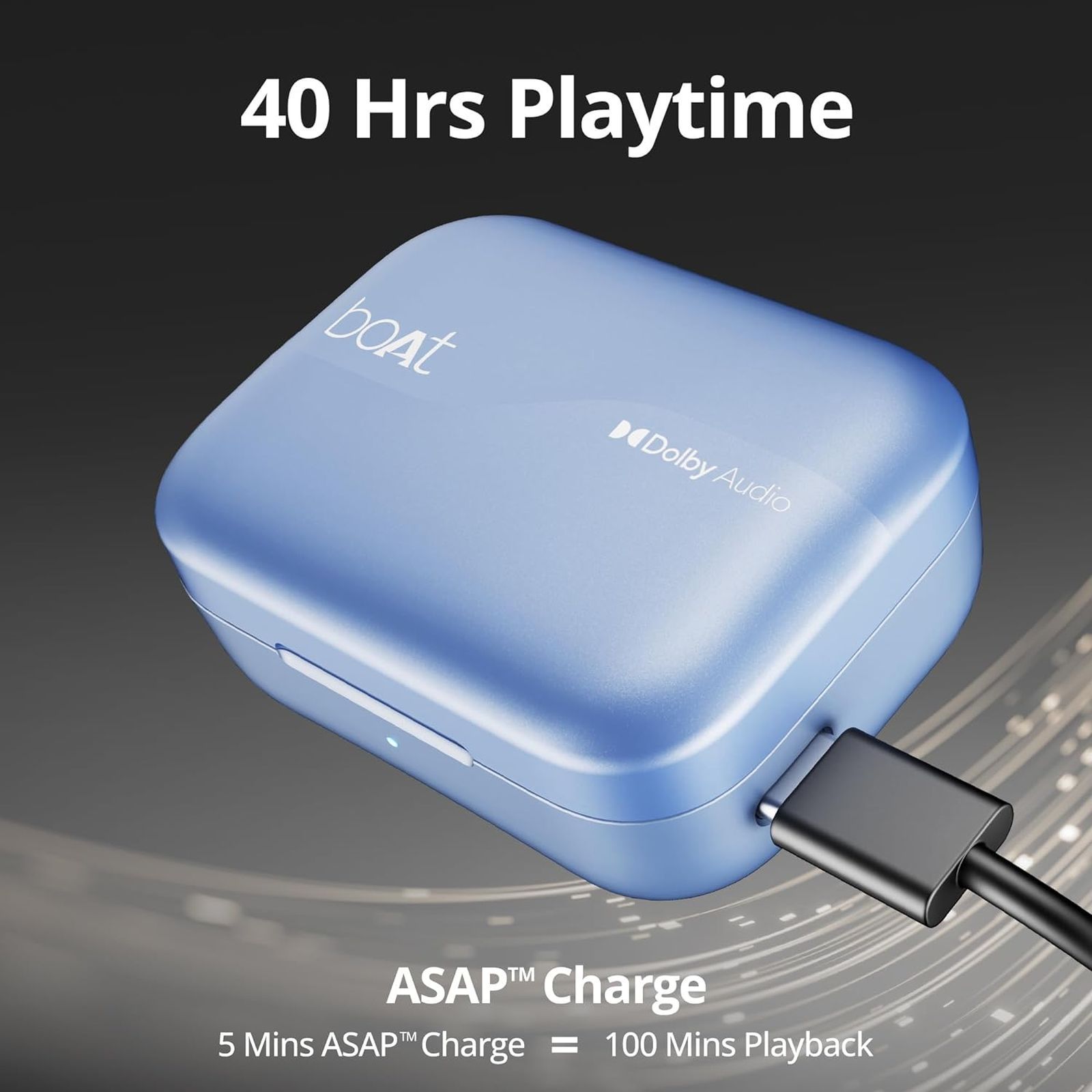 boAt Airdopes 800 TWS Earbuds with Environmental Noise Cancellation (IPX5 Water Resistant, ASAP Charge, Interstellar Blue)_8