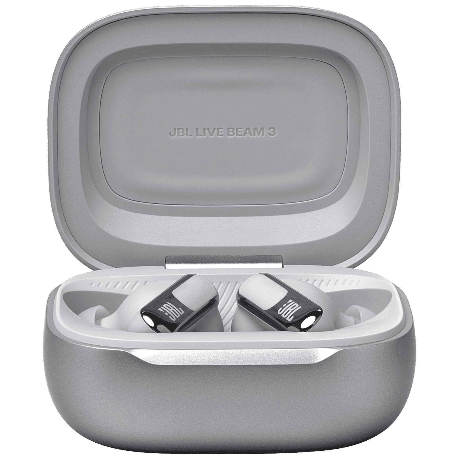 JBL Live Beam 3 TWS Earbuds with Adaptive Noise Cancellation (IP55 Waterproof & Dustproof, Touchscreen Display, Silver) JBL Live Beam 3 TWS Earbuds with Adaptive Noise Cancellation (IP55 Waterproof & Dustproof, Touchscreen Display, Silver)_5