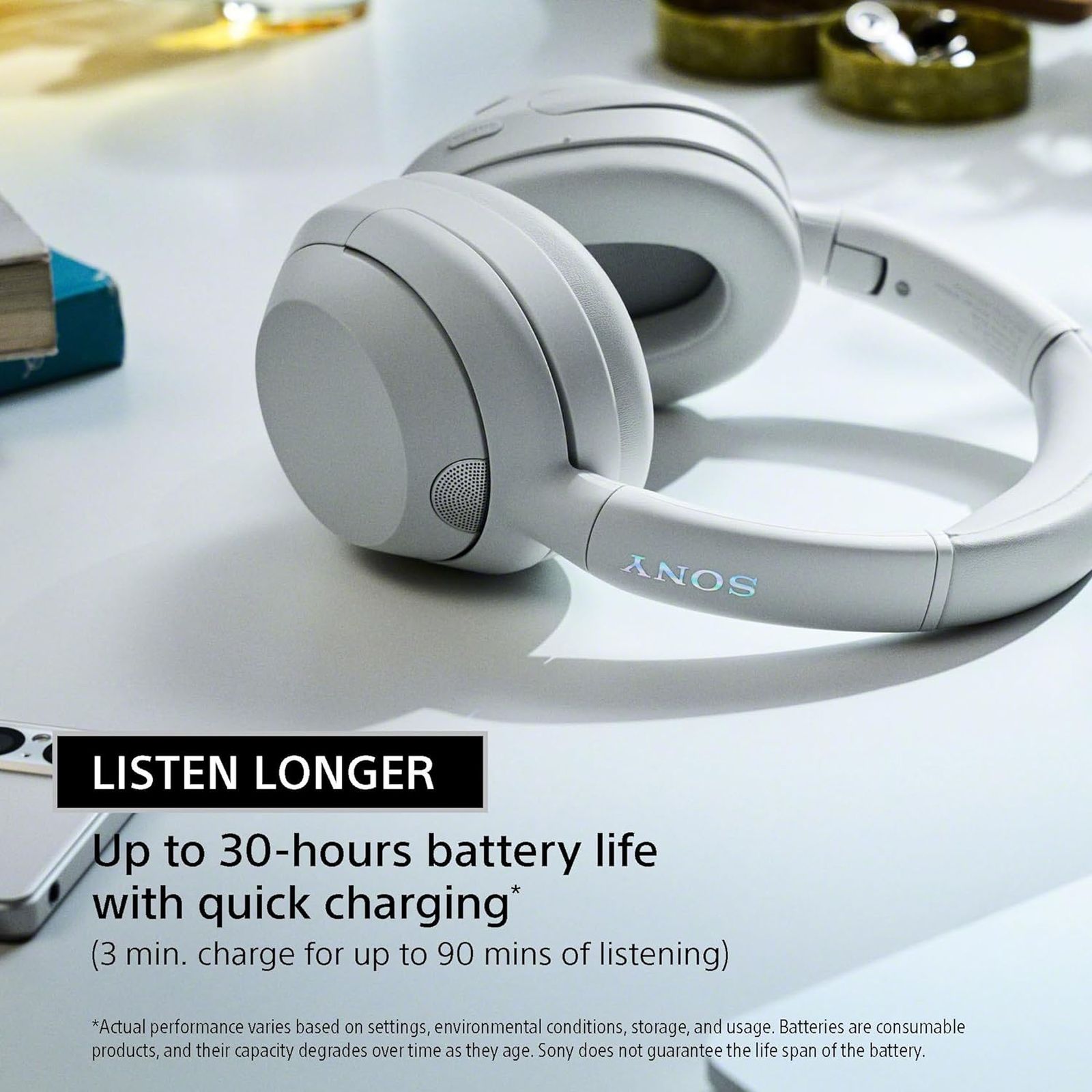 SONY ULT WEAR WH-ULT900N Bluetooth Headset with Mic  (40 mm Neodymium Drivers, Over-Ear, Off White)_6