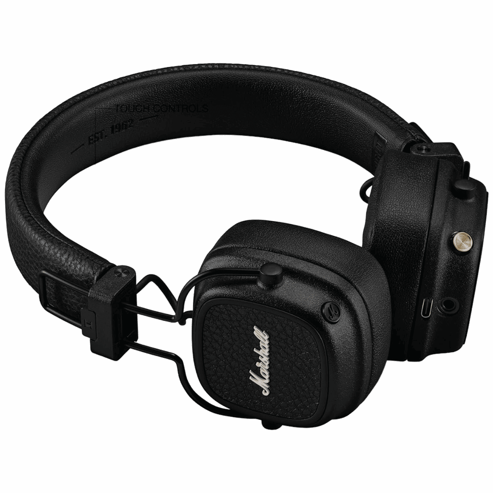 Marshall Major V Bluetooth Headphone with Mic (Upto 100 Hours Playback, On Ear, Black)_3