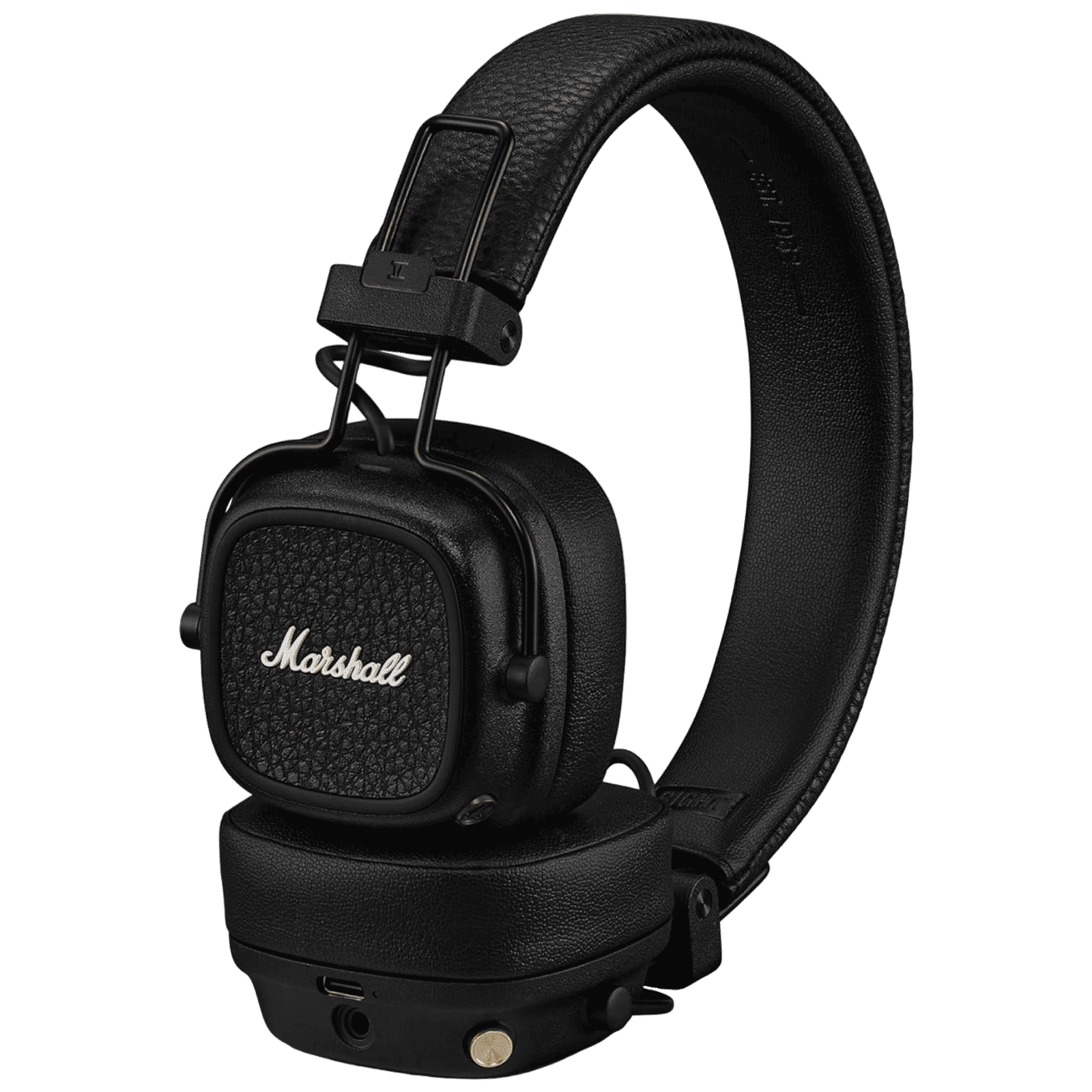 Marshall Major V Bluetooth Headphone with Mic (Upto 100 Hours Playback, On Ear, Black)_1