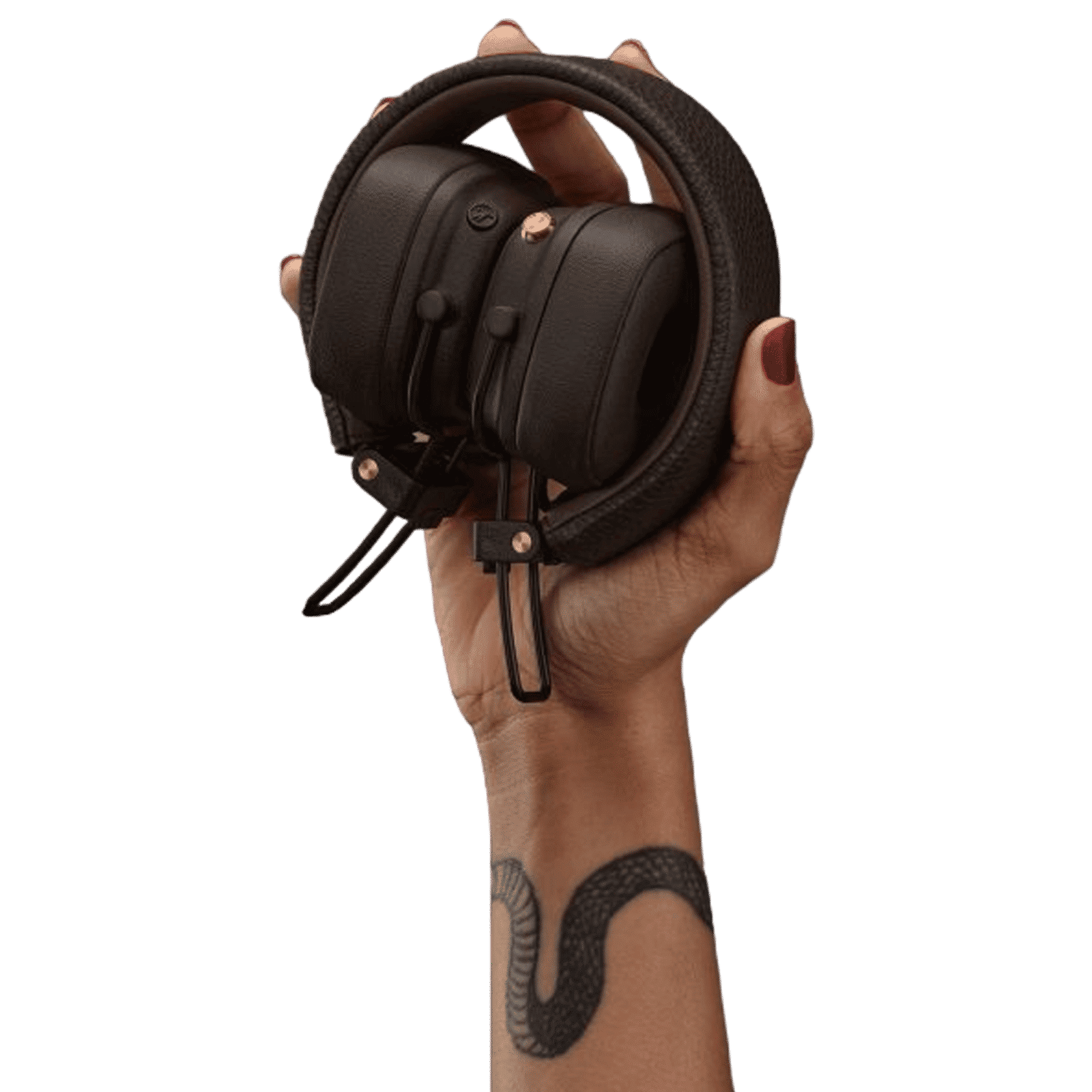 Marshall Major V Bluetooth Headphone with Mic (Upto 100 Hours Playback, On Ear, Brown)_6