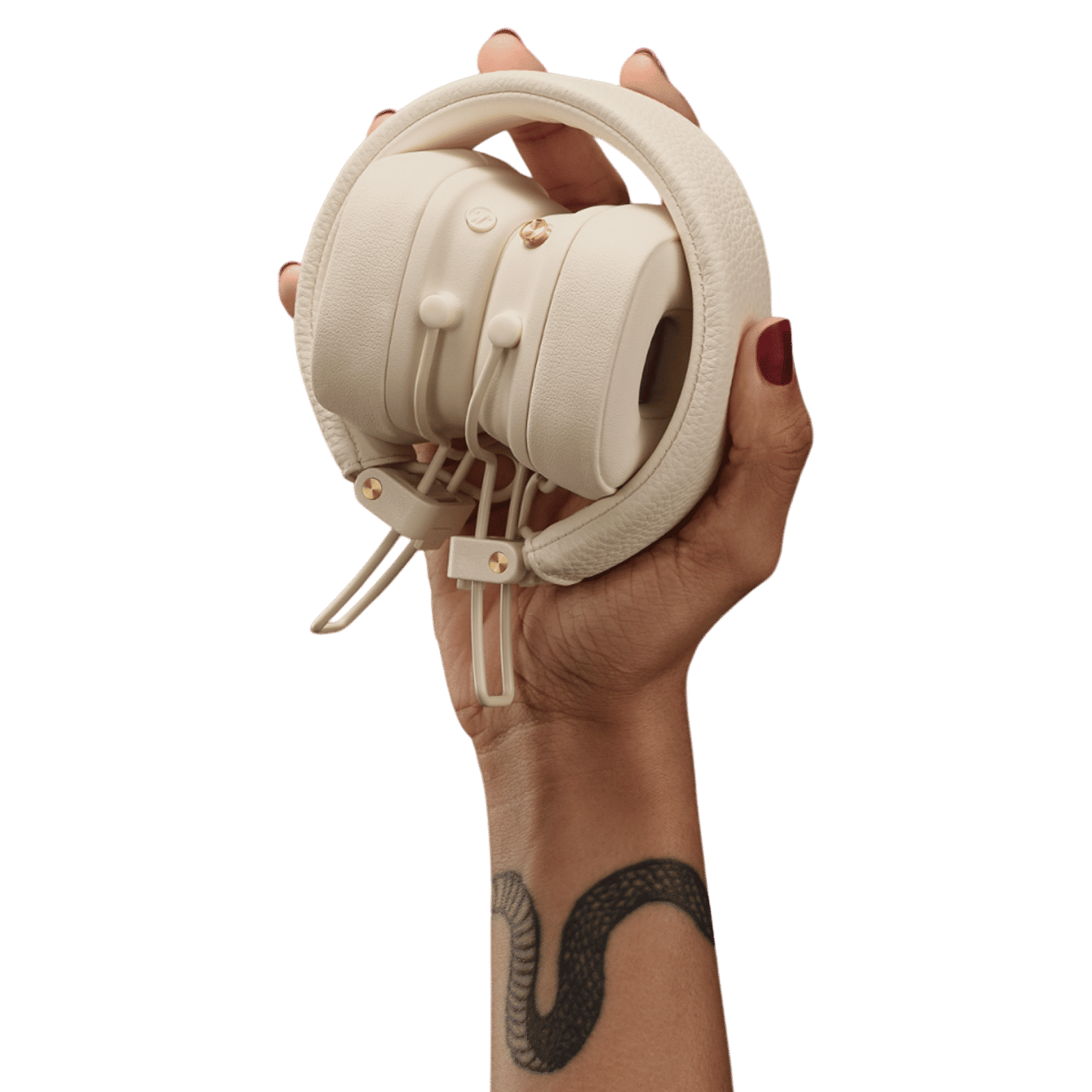 Marshall Major V Bluetooth Headphone with Mic (Upto 100 Hours Playback, On Ear, Cream)_6