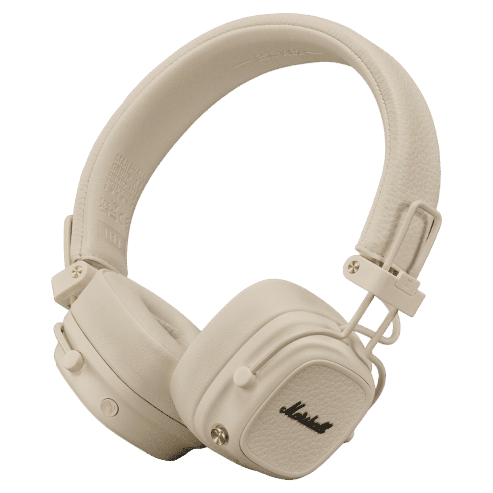 Marshall Major V Bluetooth Headphone with Mic (Upto 100 Hours Playback, On Ear, Cream)_1
