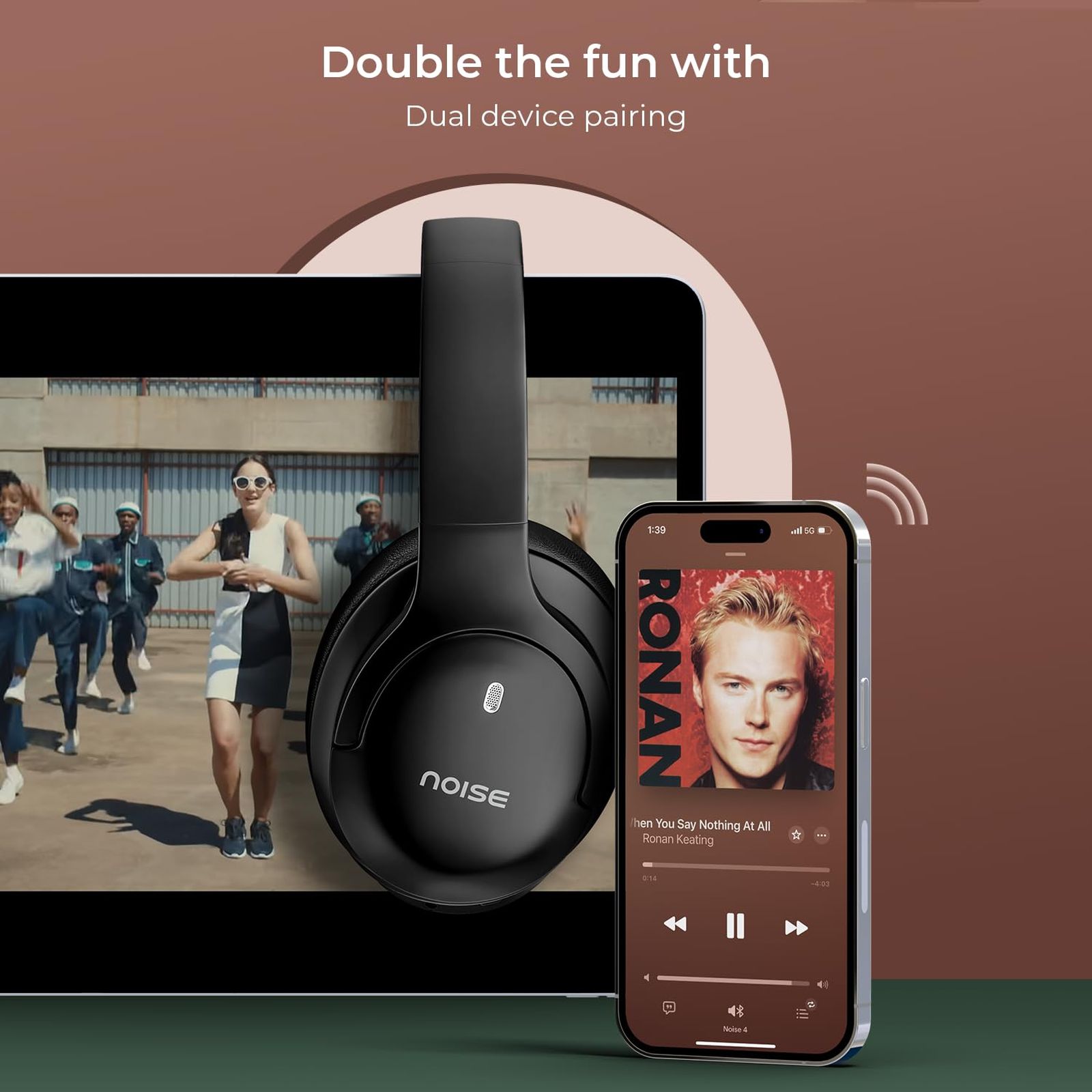 noise Airwave Max 4 Bluetooth Headphone with Mic (Ultra Low Latency, Over Ear, Carbon Black)_6